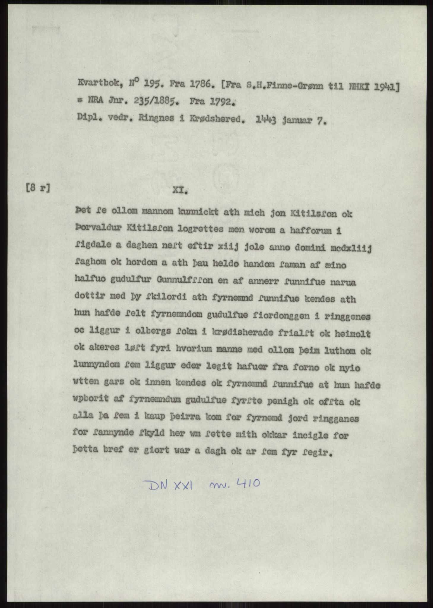 Samlinger til kildeutgivelse, Diplomavskriftsamlingen, AV/RA-EA-4053/H/Ha, p. 836