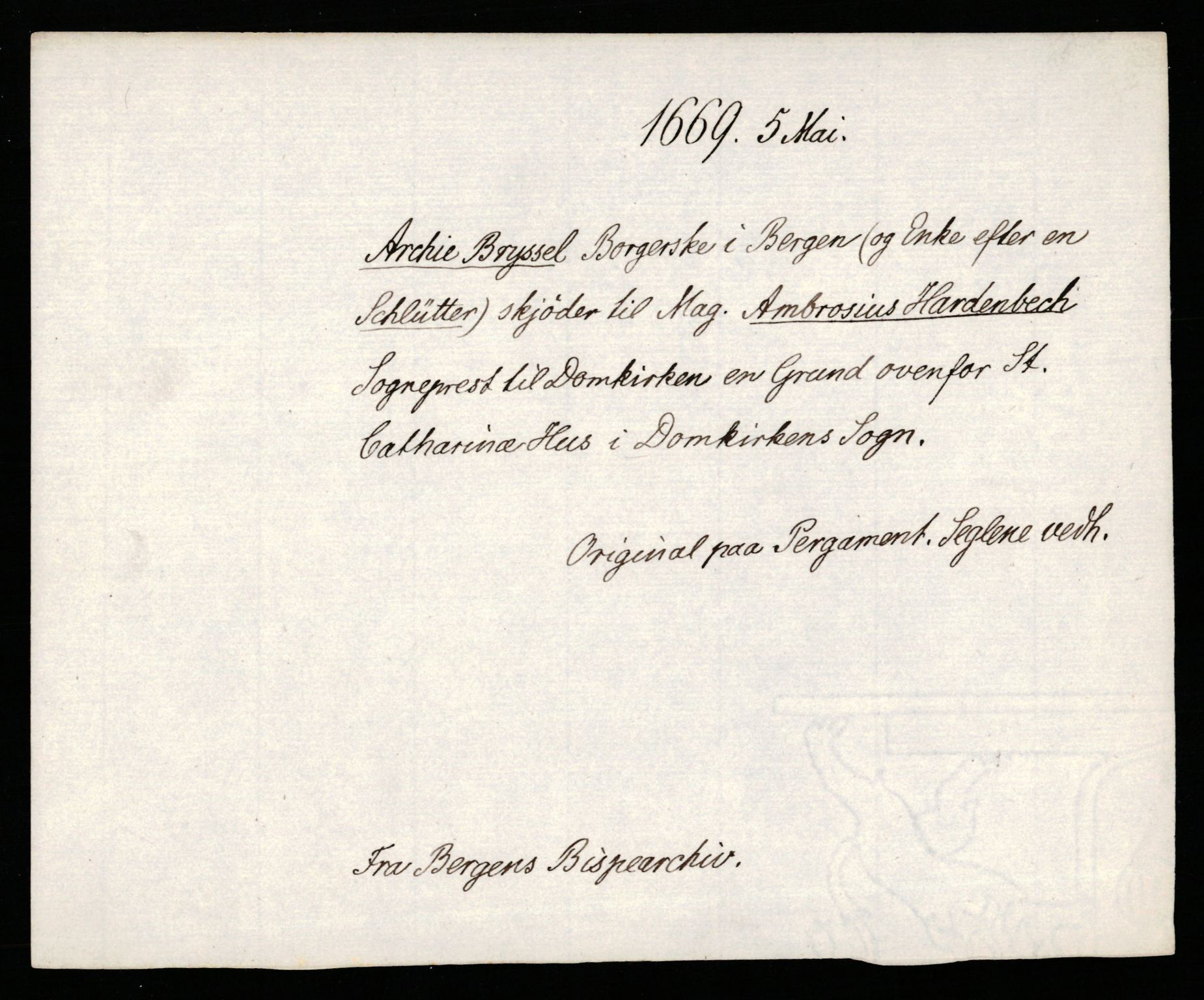 Riksarkivets diplomsamling, AV/RA-EA-5965/F35/F35b/L0010: Riksarkivets diplomer, seddelregister, 1656-1670, p. 611