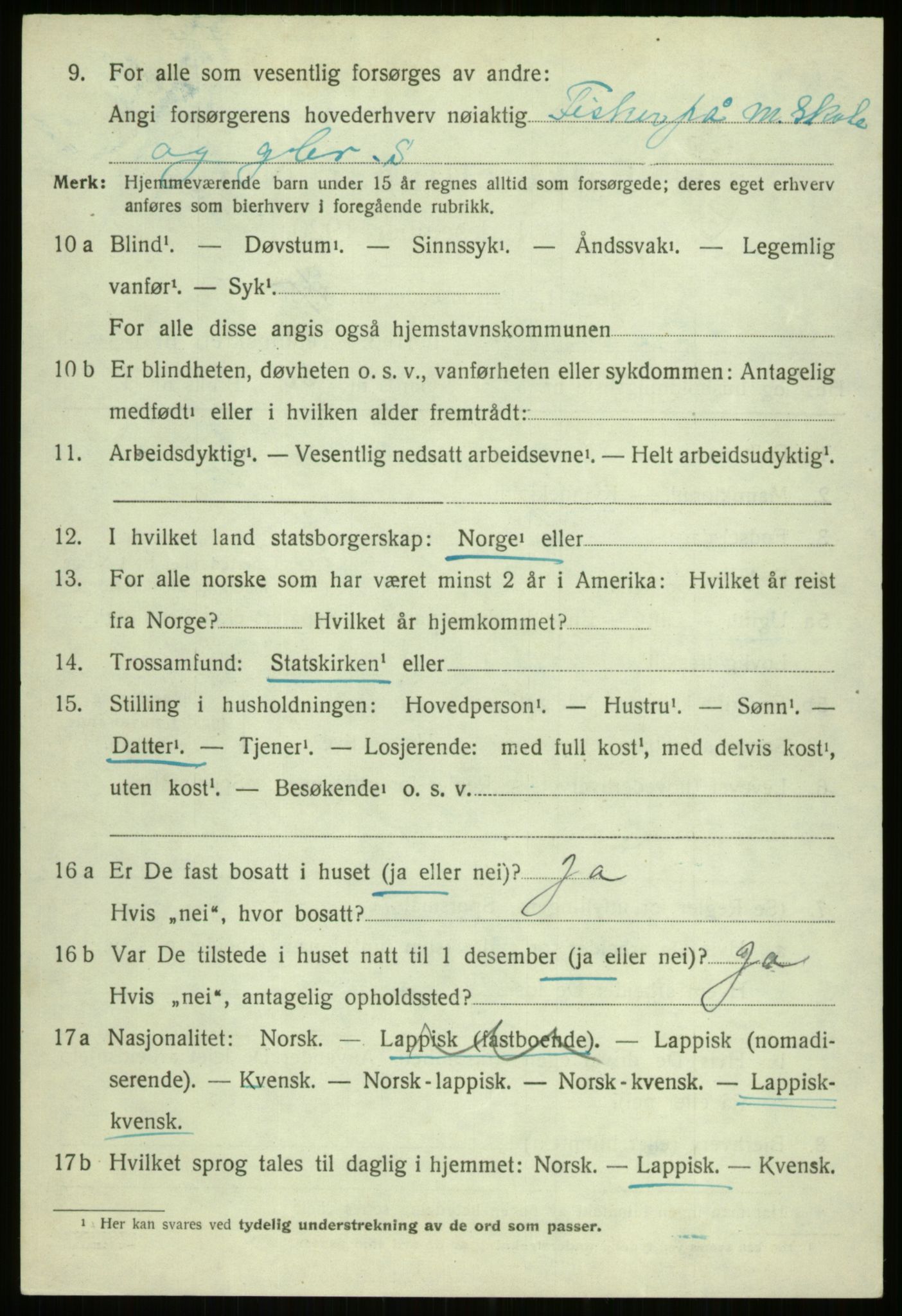 SATØ, 1920 census for Ibestad, 1920, p. 6446