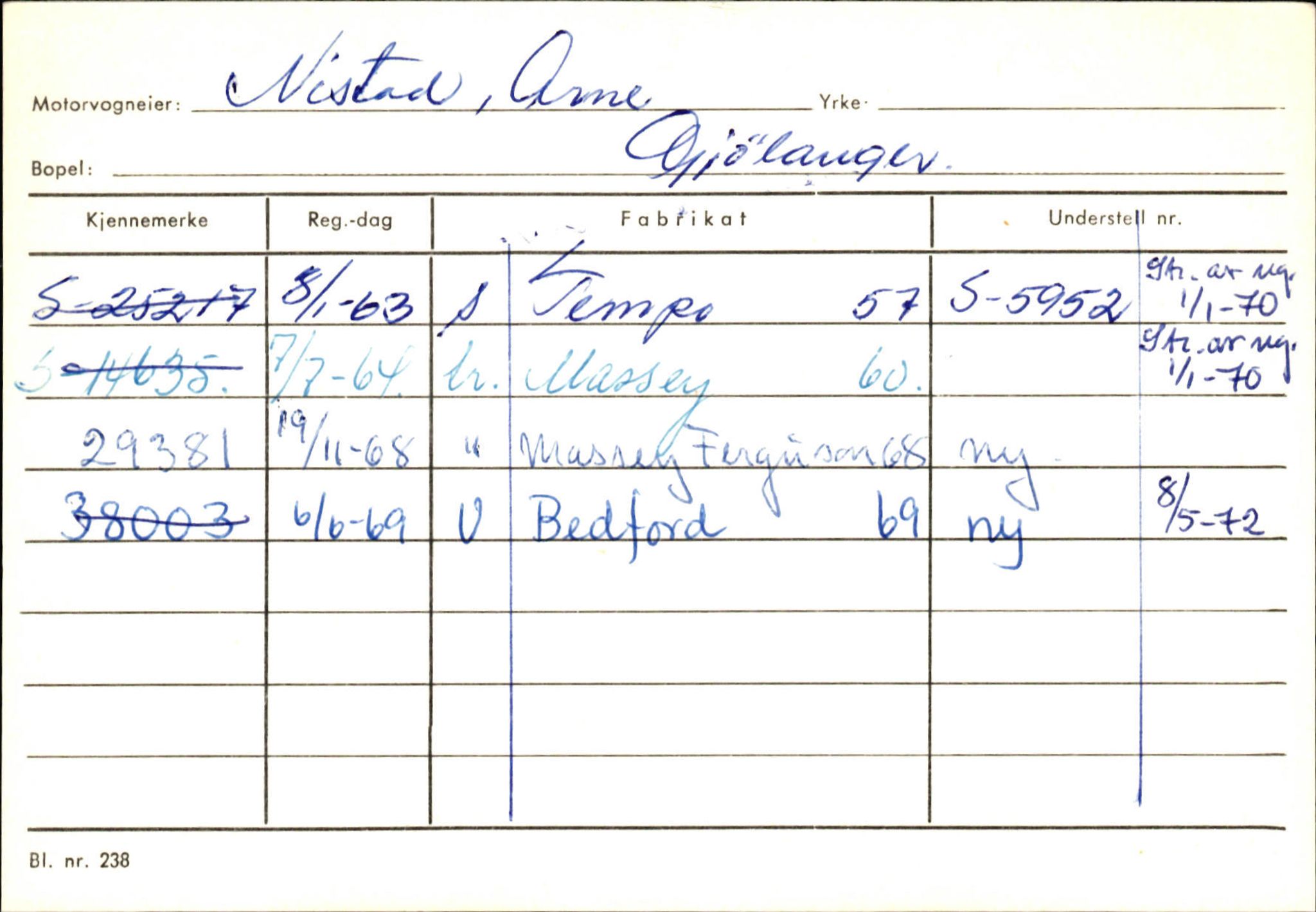 Statens vegvesen, Sogn og Fjordane vegkontor, AV/SAB-A-5301/4/F/L0125: Eigarregister Sogndal V-Å. Aurland A-Å. Fjaler A-N, 1945-1975, p. 2657