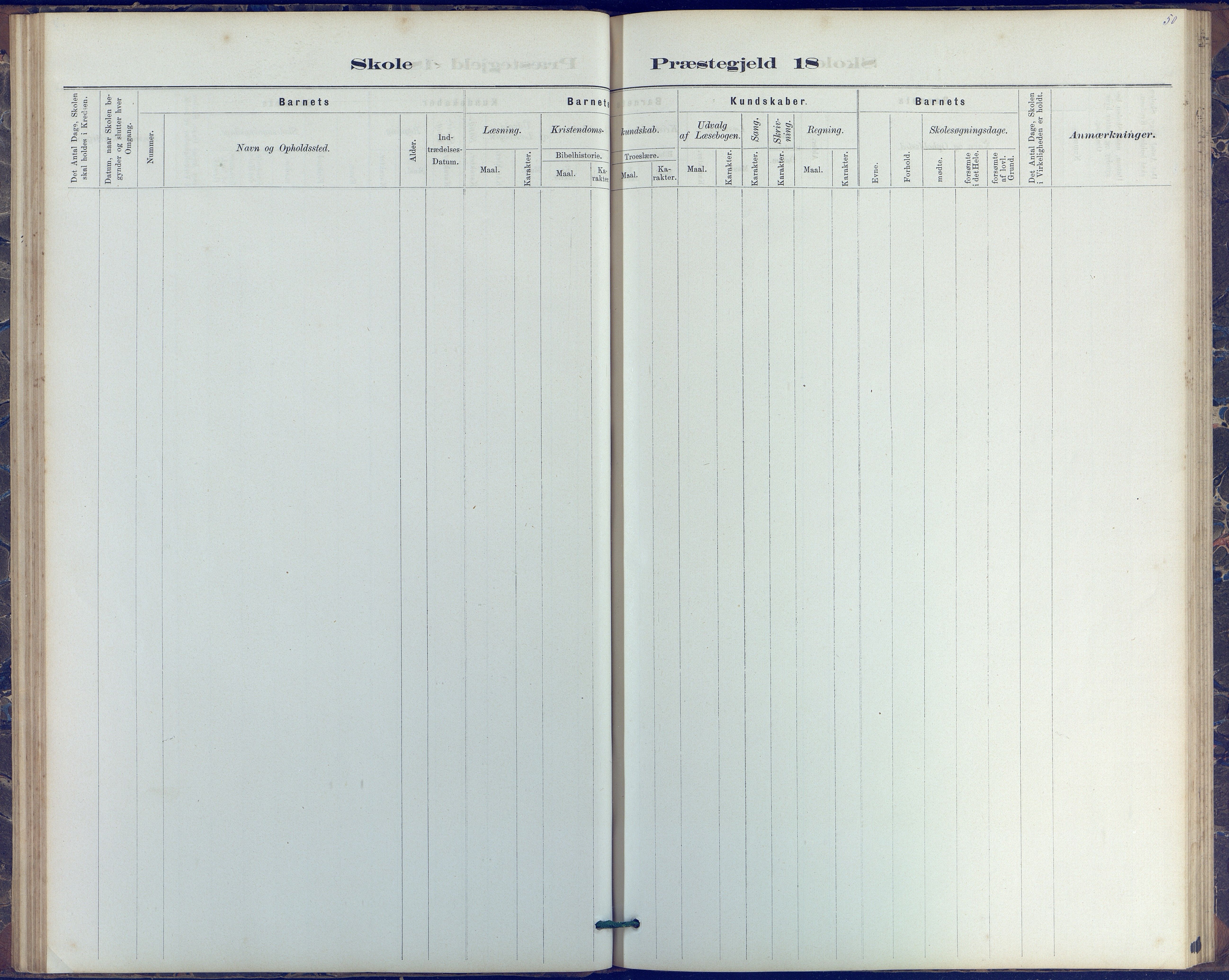 Austre Moland kommune, AAKS/KA0918-PK/09/09b/L0003: Skoleprotokoll, 1879-1891, p. 50