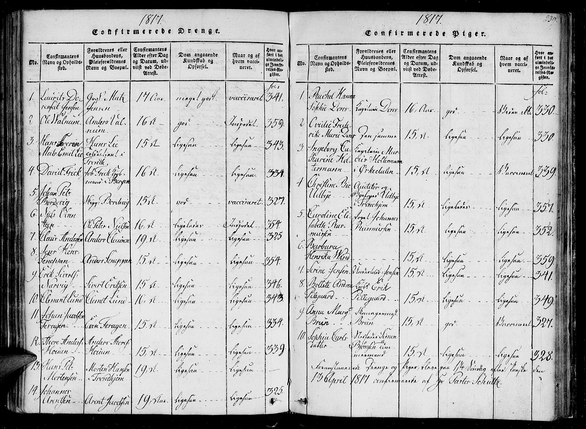 Ministerialprotokoller, klokkerbøker og fødselsregistre - Sør-Trøndelag, SAT/A-1456/602/L0107: Parish register (official) no. 602A05, 1815-1821, p. 239
