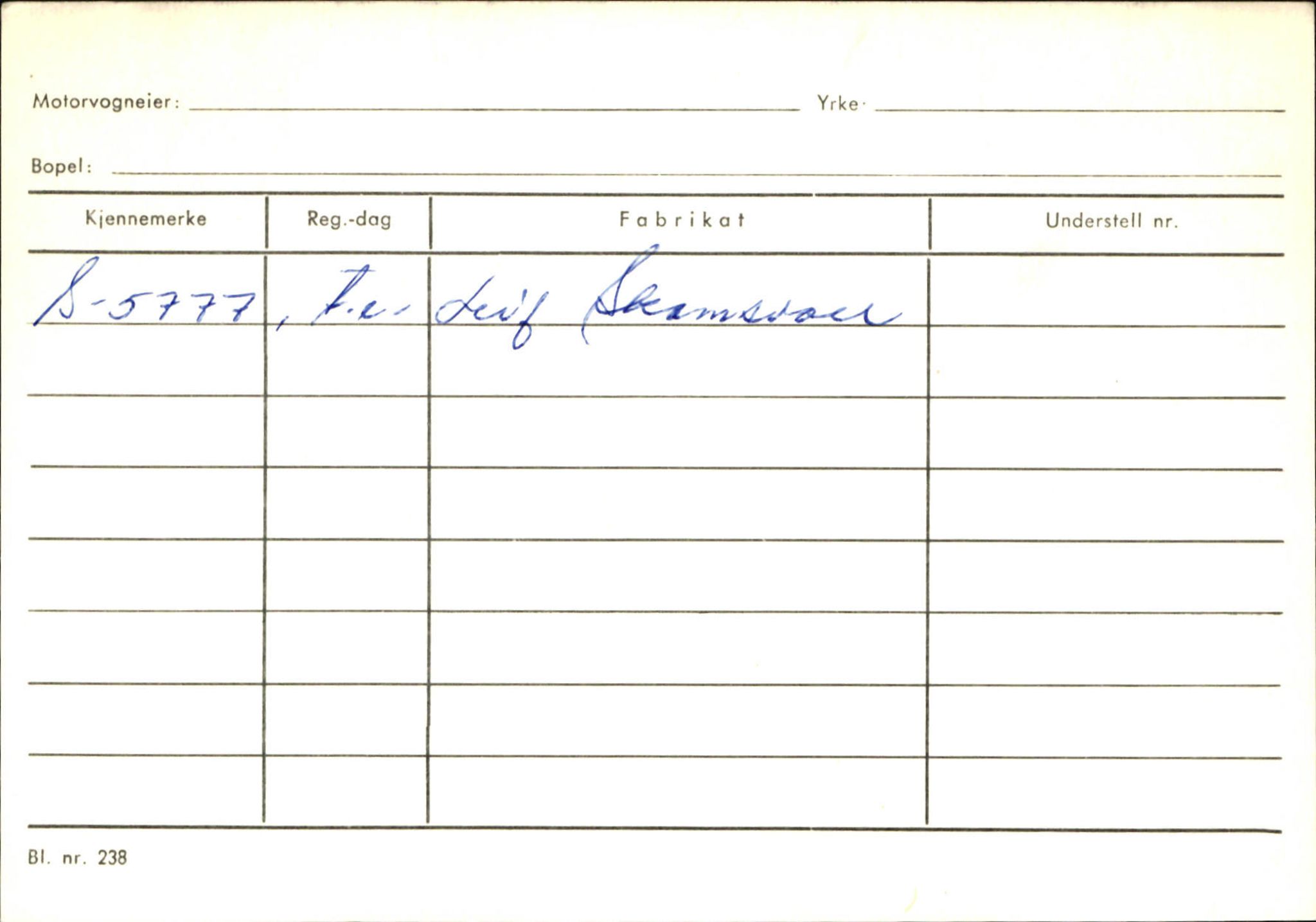 Statens vegvesen, Sogn og Fjordane vegkontor, AV/SAB-A-5301/4/F/L0131: Eigarregister Høyanger P-Å. Stryn S-Å, 1945-1975, p. 903