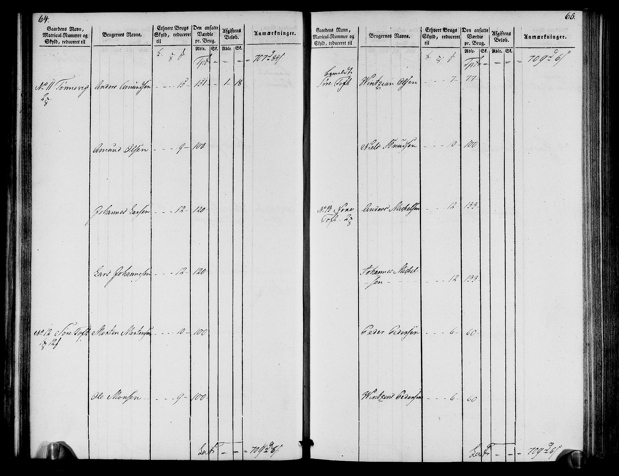 Rentekammeret inntil 1814, Realistisk ordnet avdeling, AV/RA-EA-4070/N/Ne/Nea/L0113: Nordhordland og Voss fogderi. Oppebørselsregister, 1803-1804, p. 36