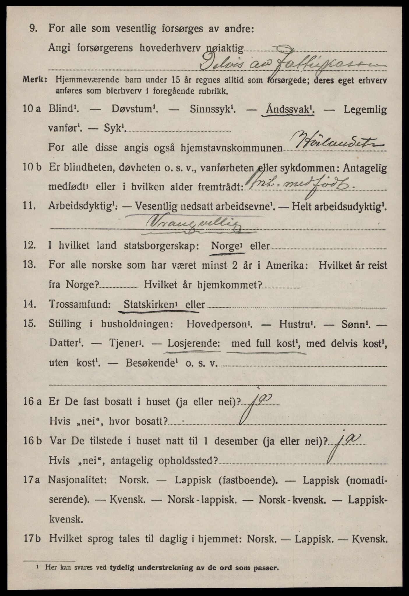 SAT, 1920 census for Hølonda, 1920, p. 1370