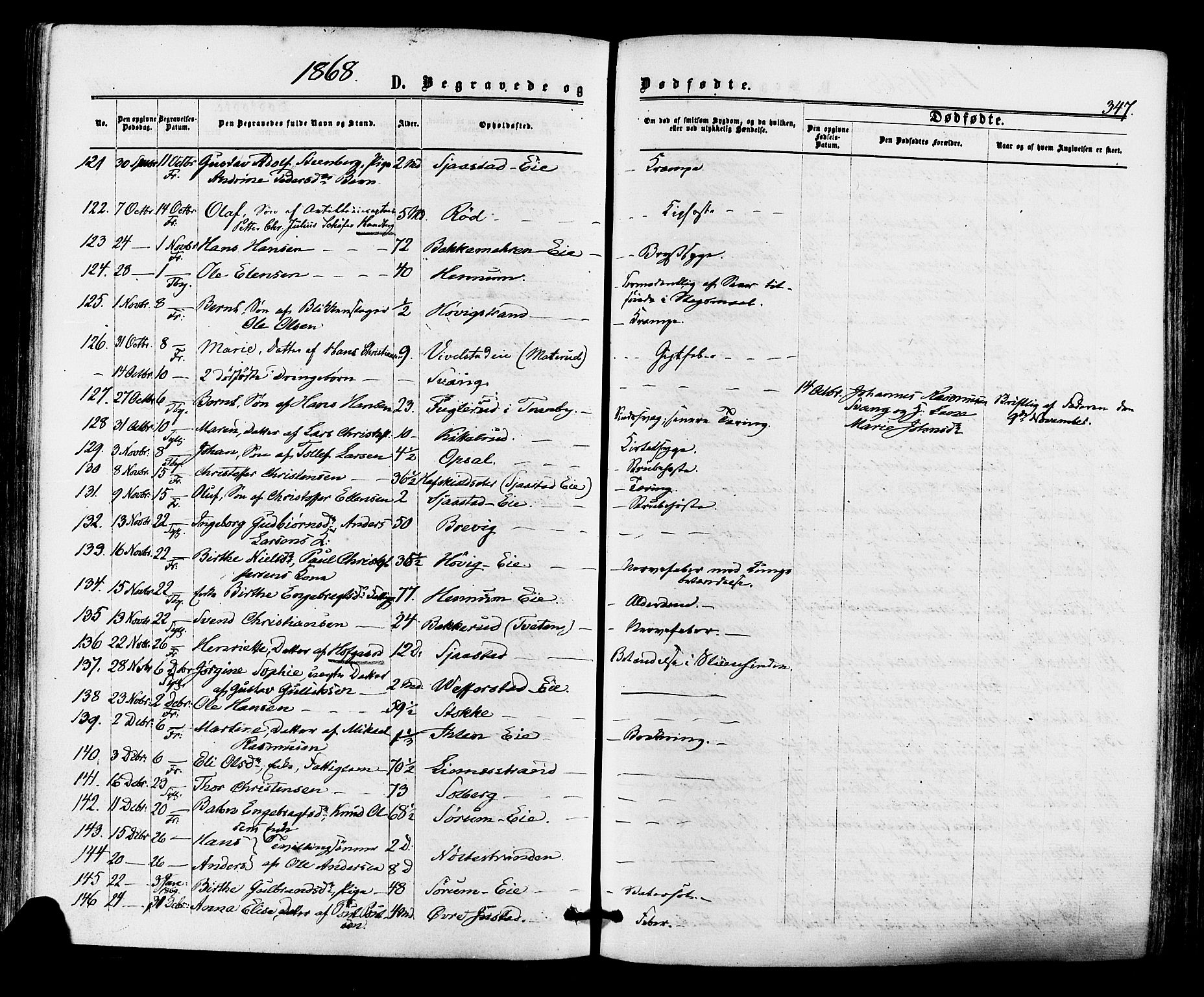 Lier kirkebøker, AV/SAKO-A-230/F/Fa/L0013: Parish register (official) no. I 13, 1865-1874, p. 347