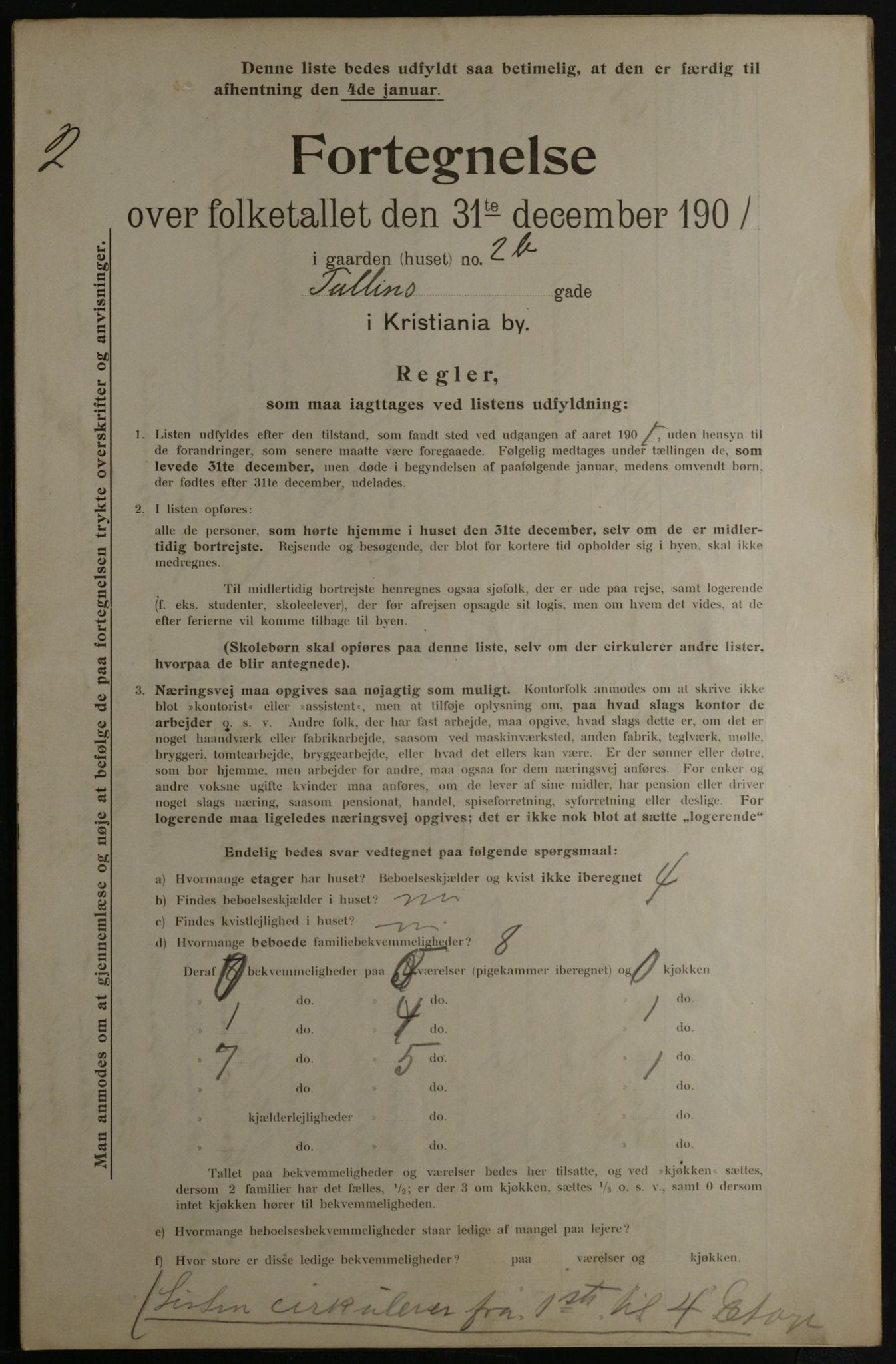 OBA, Municipal Census 1901 for Kristiania, 1901, p. 18034