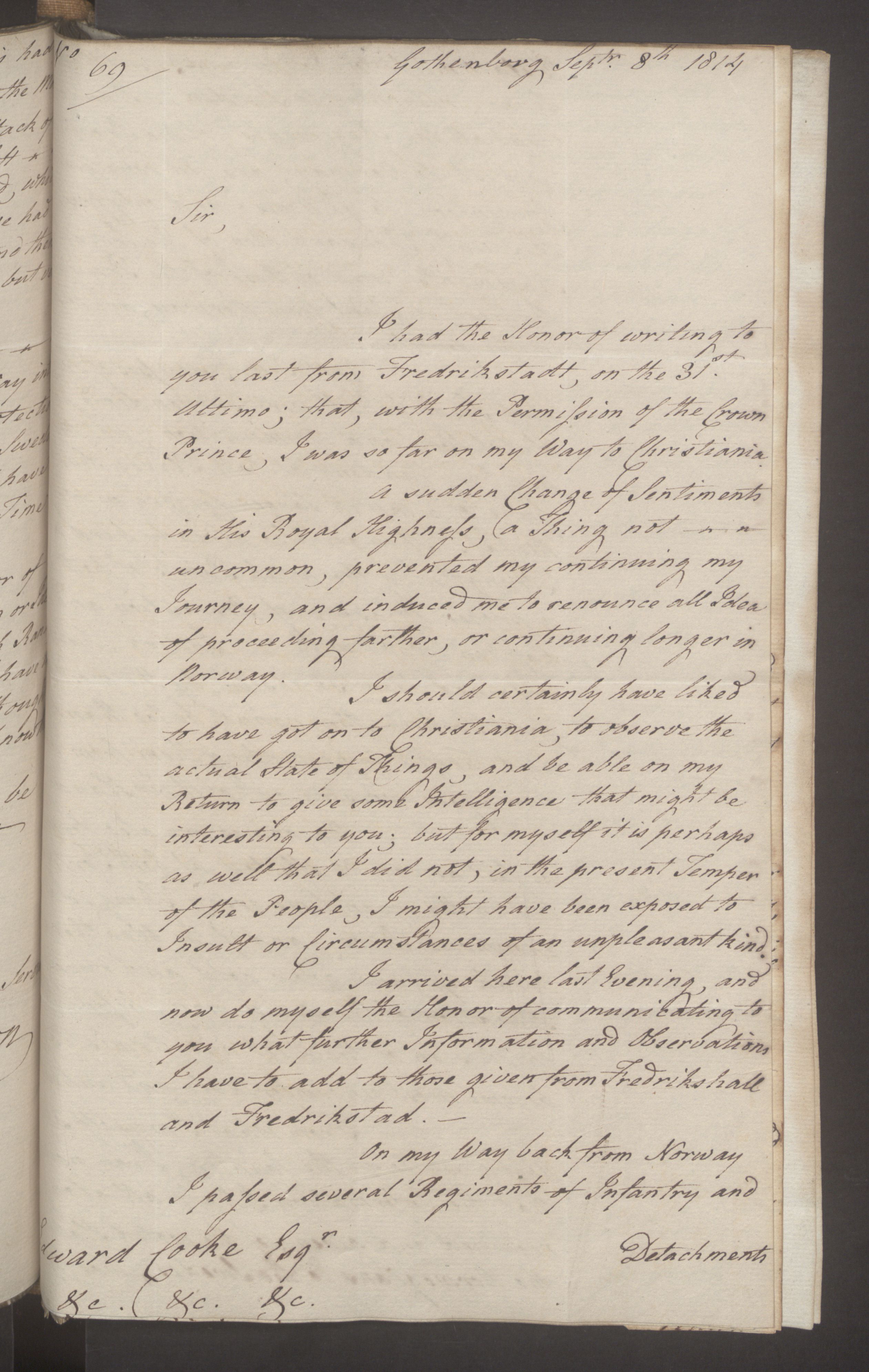 Foreign Office*, UKA/-/FO 38/16: Sir C. Gordon. Reports from Malmö, Jonkoping, and Helsingborg, 1814, p. 107