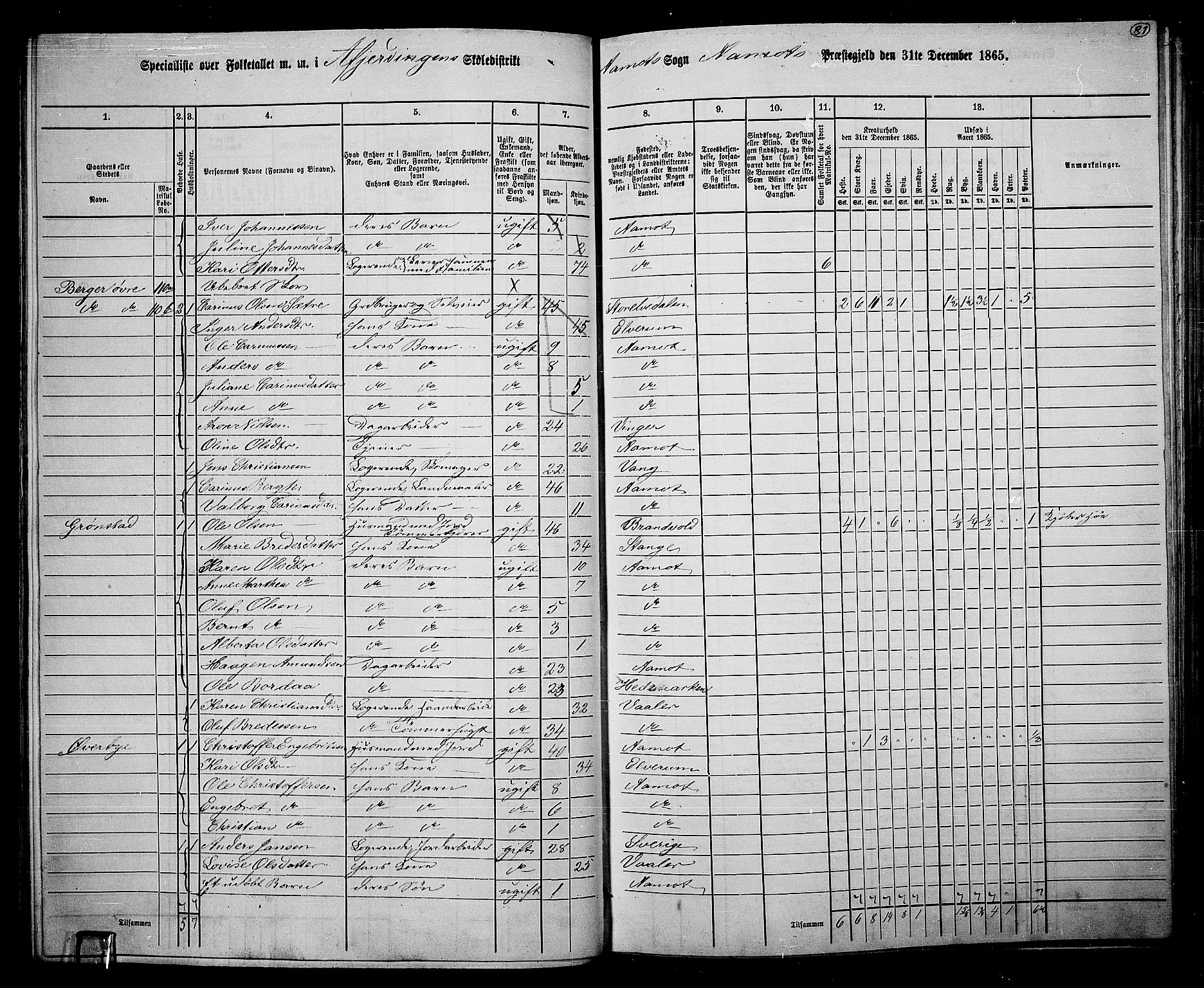 RA, 1865 census for Åmot, 1865, p. 76