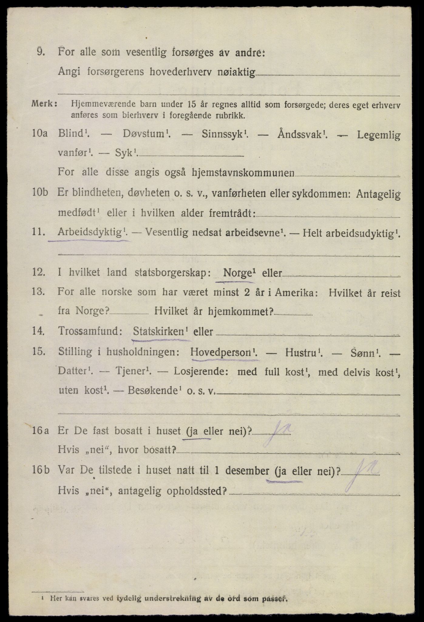 SAKO, 1920 census for Sem, 1920, p. 7064