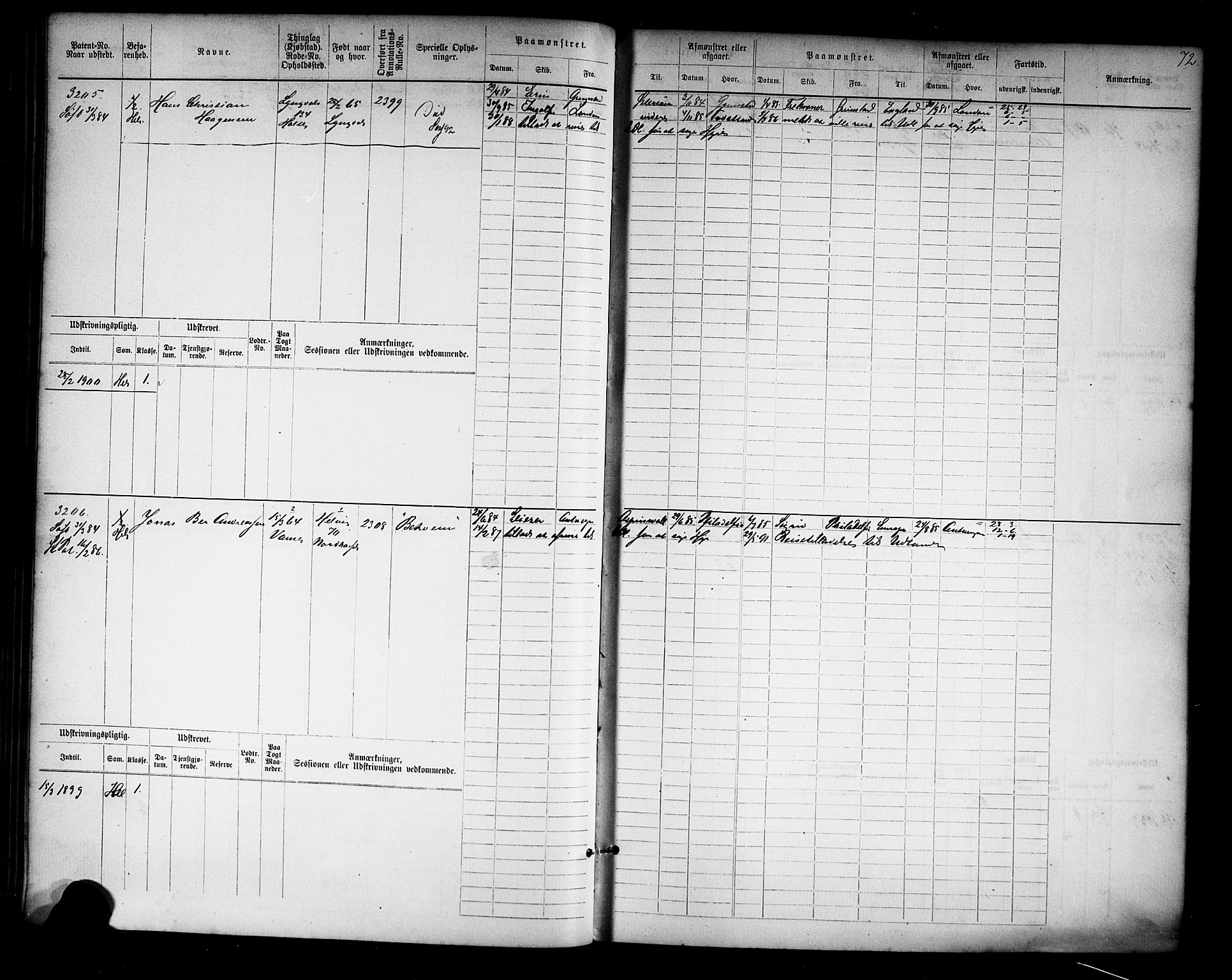 Farsund mønstringskrets, AV/SAK-2031-0017/F/Fb/L0019: Hovedrulle nr 3067-3832, Z-11, 1882-1922, p. 75