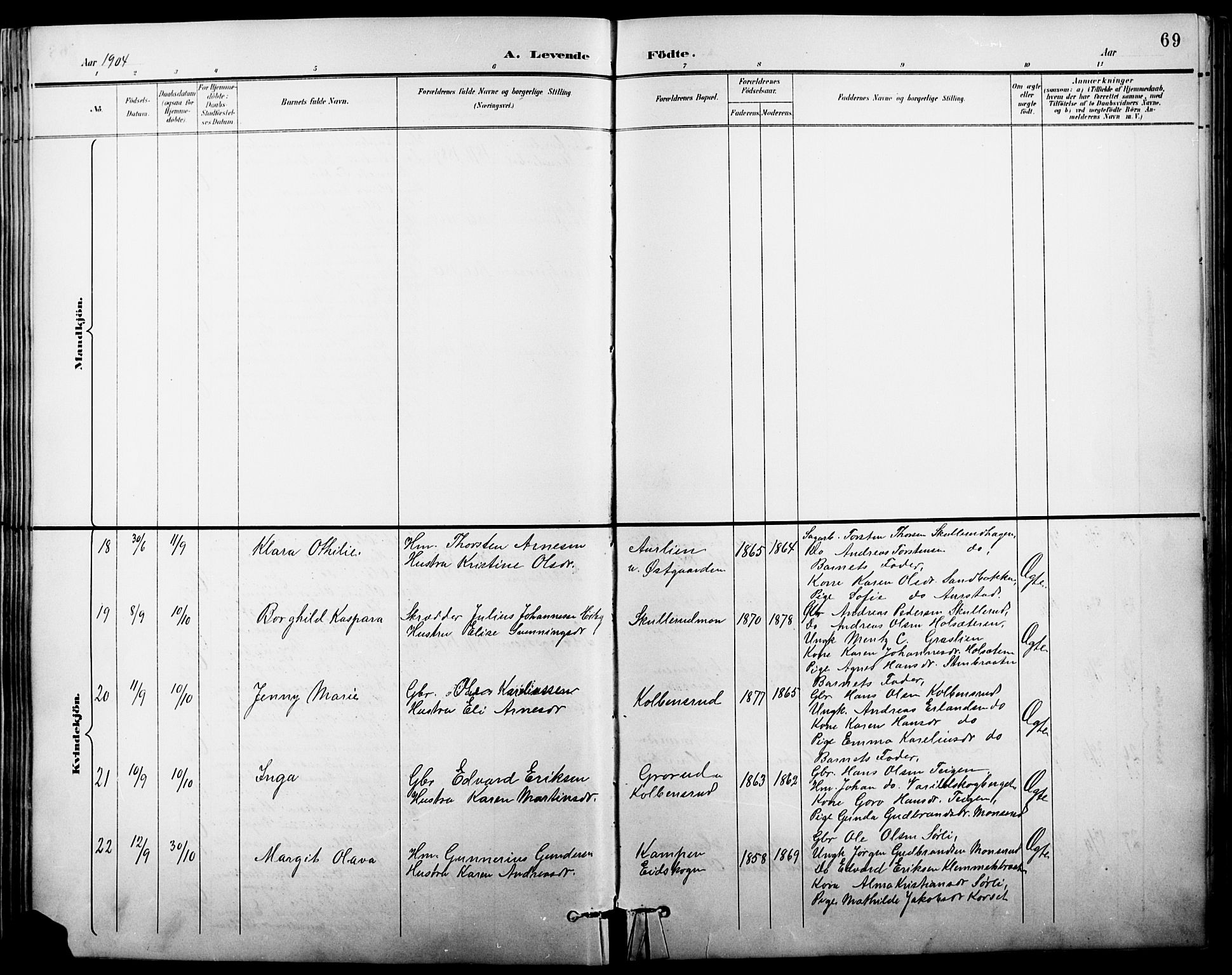 Vinger prestekontor, AV/SAH-PREST-024/H/Ha/Hab/L0004: Parish register (copy) no. 4, 1895-1920, p. 69