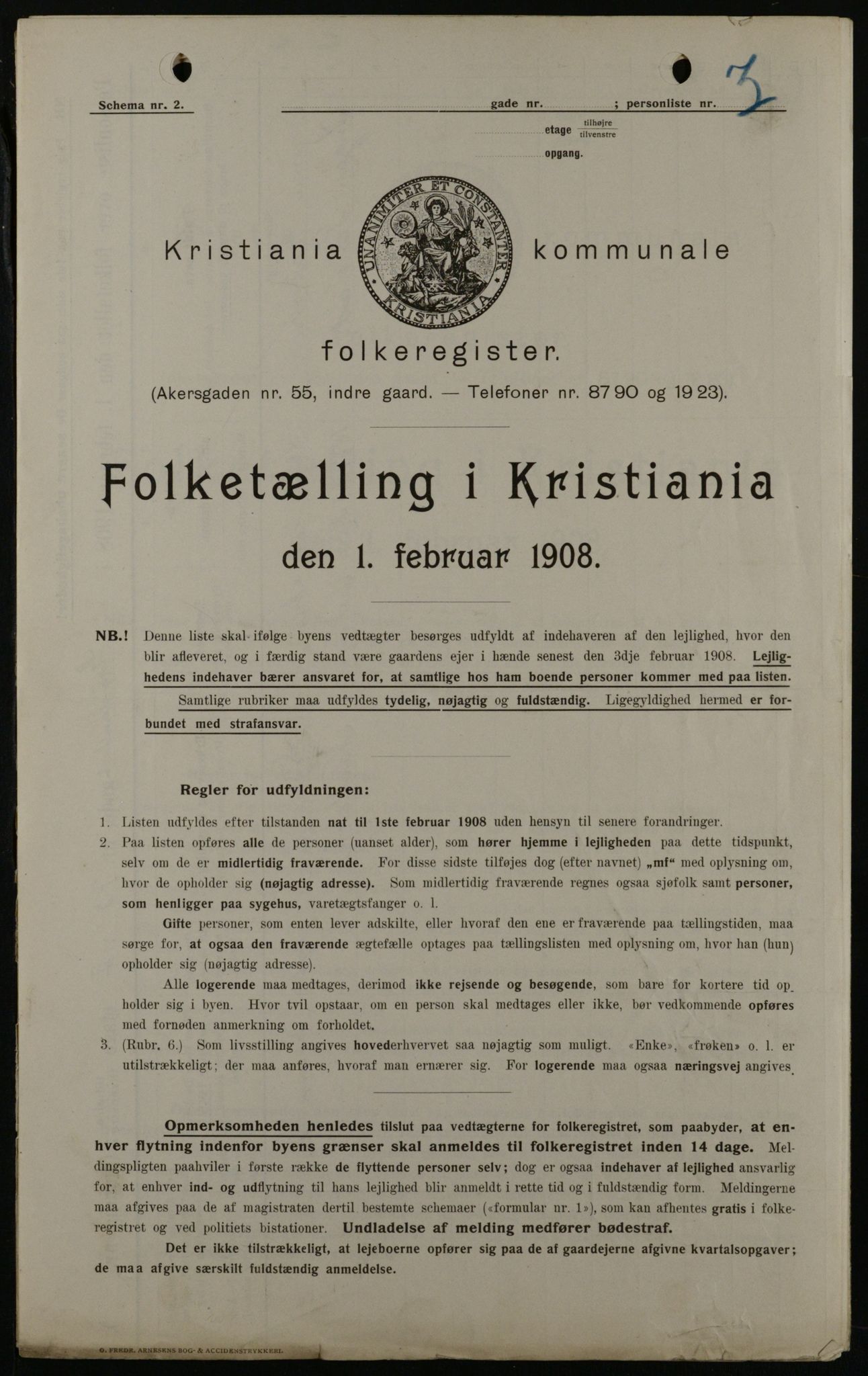 OBA, Municipal Census 1908 for Kristiania, 1908, p. 29149