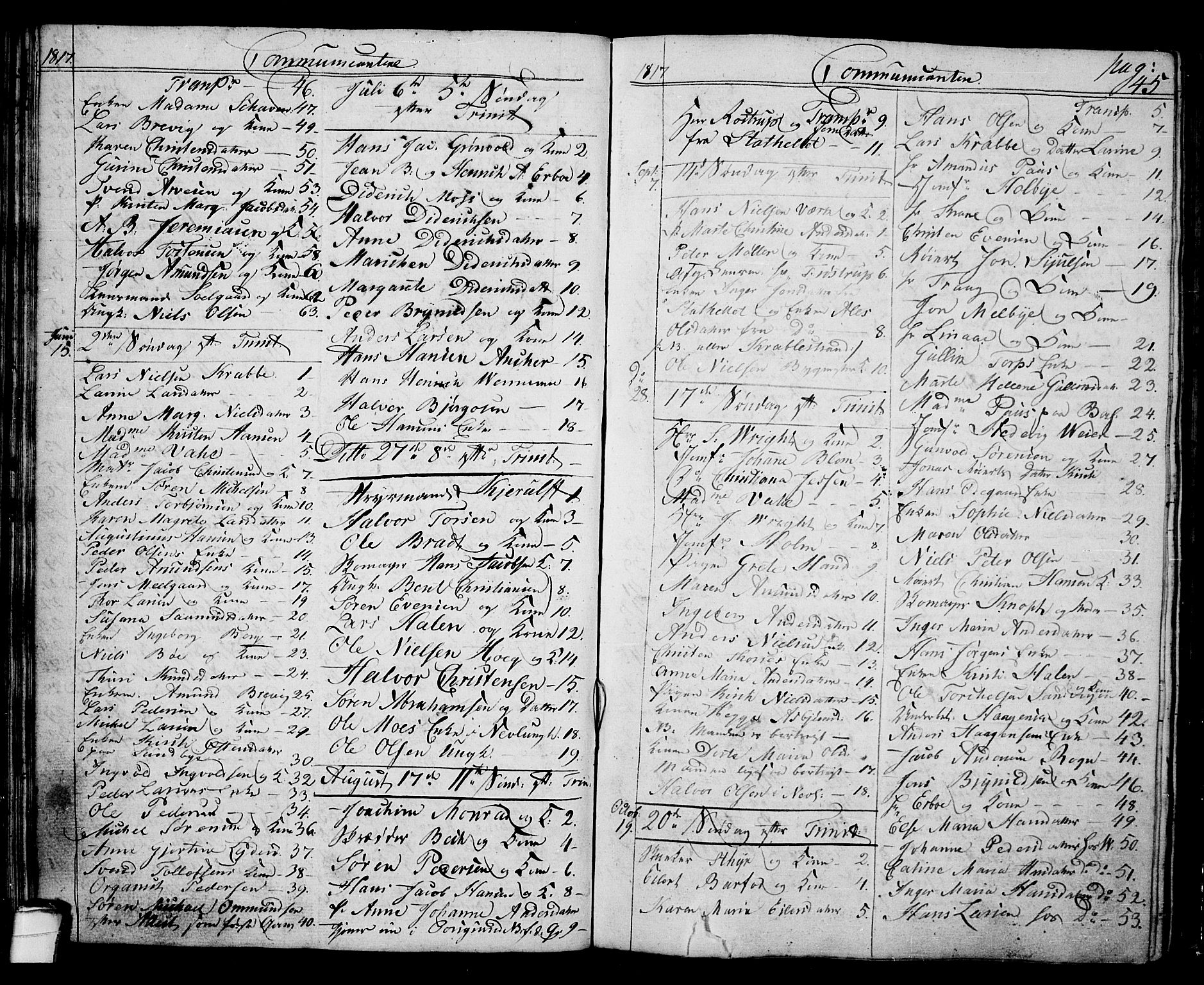 Langesund kirkebøker, SAKO/A-280/G/Ga/L0002: Parish register (copy) no. 2, 1801-1815, p. 45