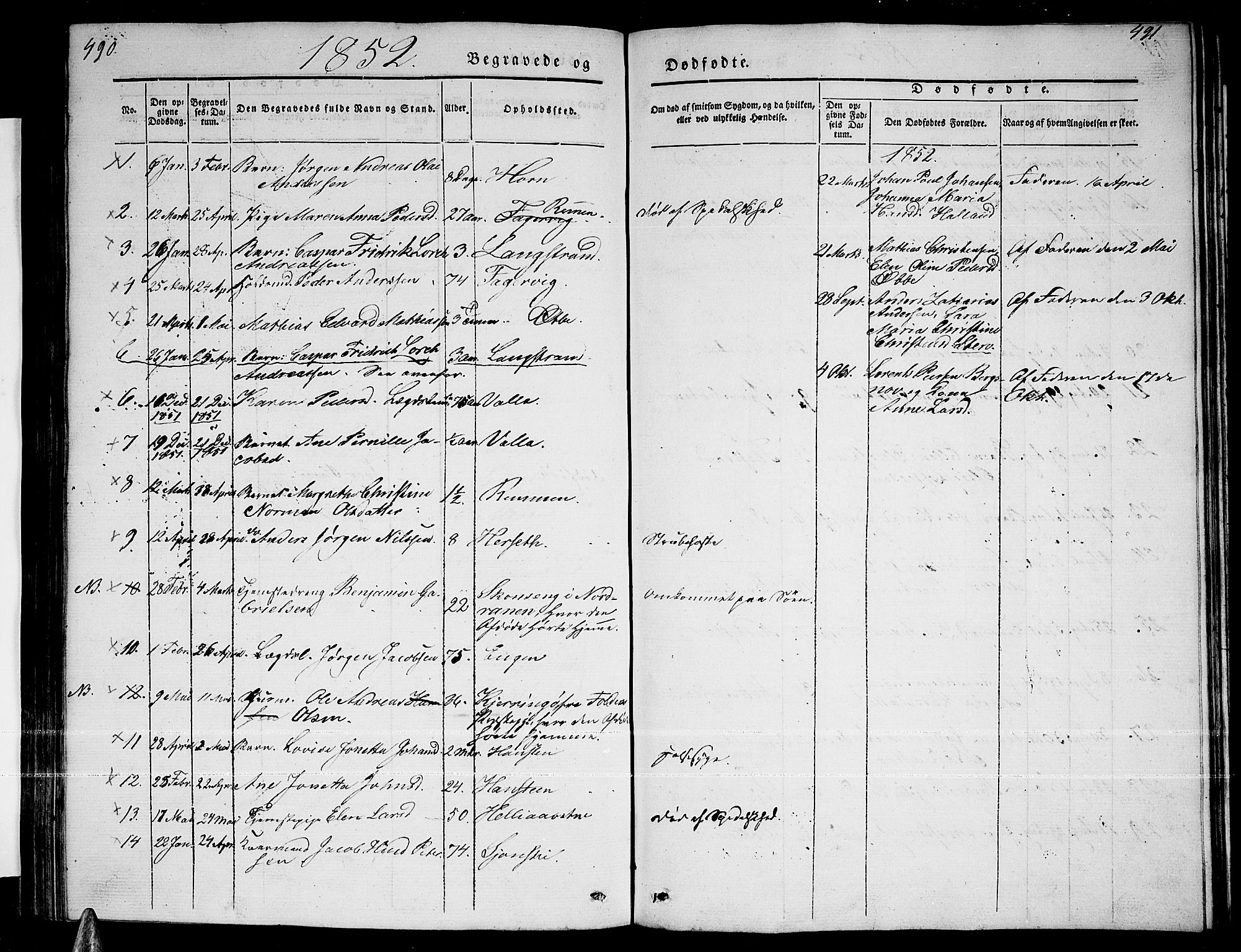 Ministerialprotokoller, klokkerbøker og fødselsregistre - Nordland, AV/SAT-A-1459/838/L0555: Parish register (copy) no. 838C02, 1842-1861, p. 490-491