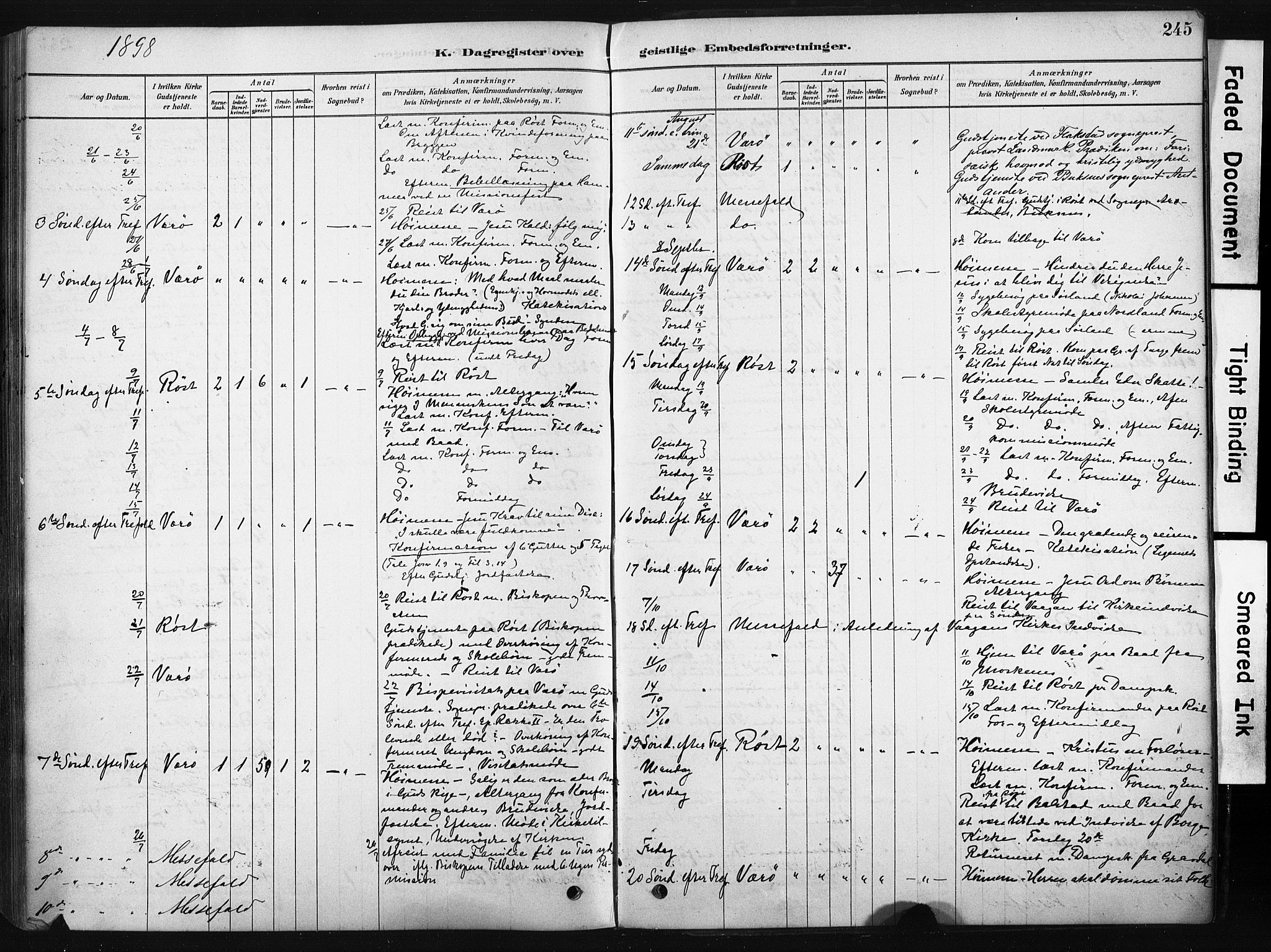 Ministerialprotokoller, klokkerbøker og fødselsregistre - Nordland, AV/SAT-A-1459/808/L0128: Parish register (official) no. 808A01, 1880-1902, p. 245