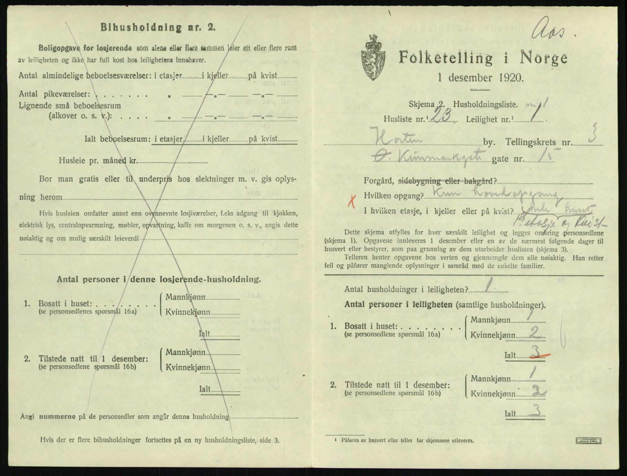 SAKO, 1920 census for Horten, 1920, p. 4207