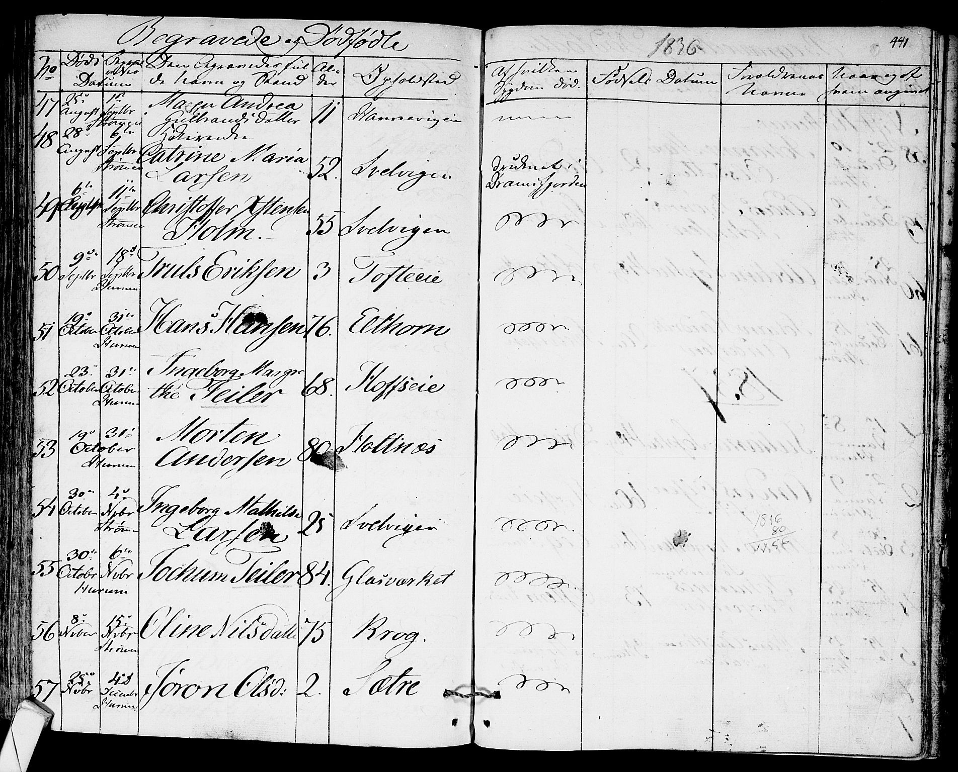 Hurum kirkebøker, AV/SAKO-A-229/F/Fa/L0010: Parish register (official) no. 10, 1827-1846, p. 441