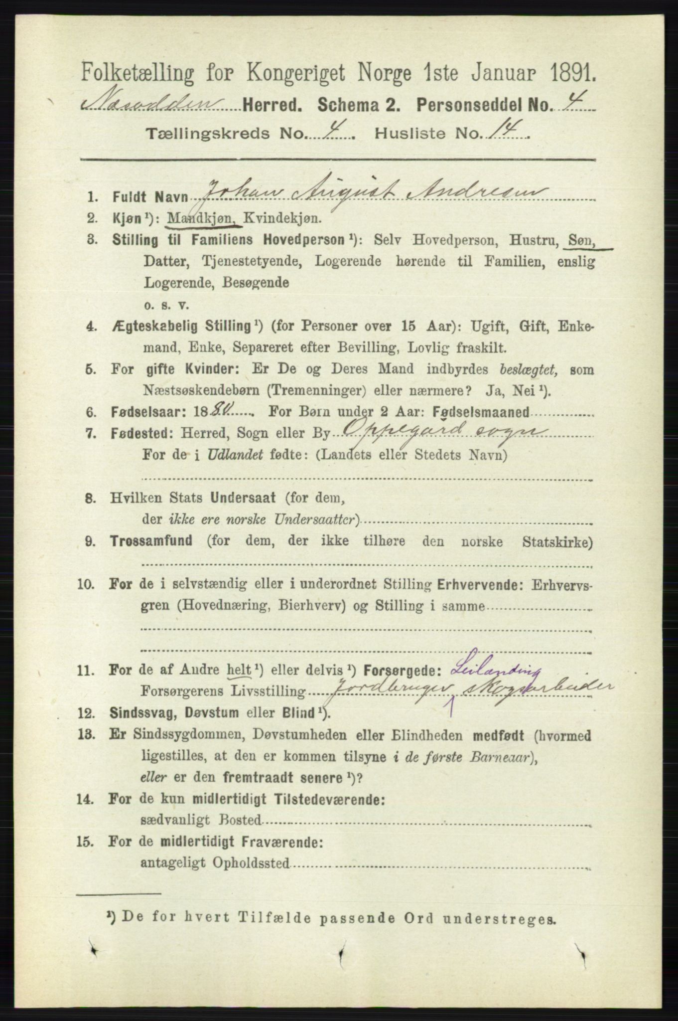 RA, 1891 census for 0216 Nesodden, 1891, p. 1772