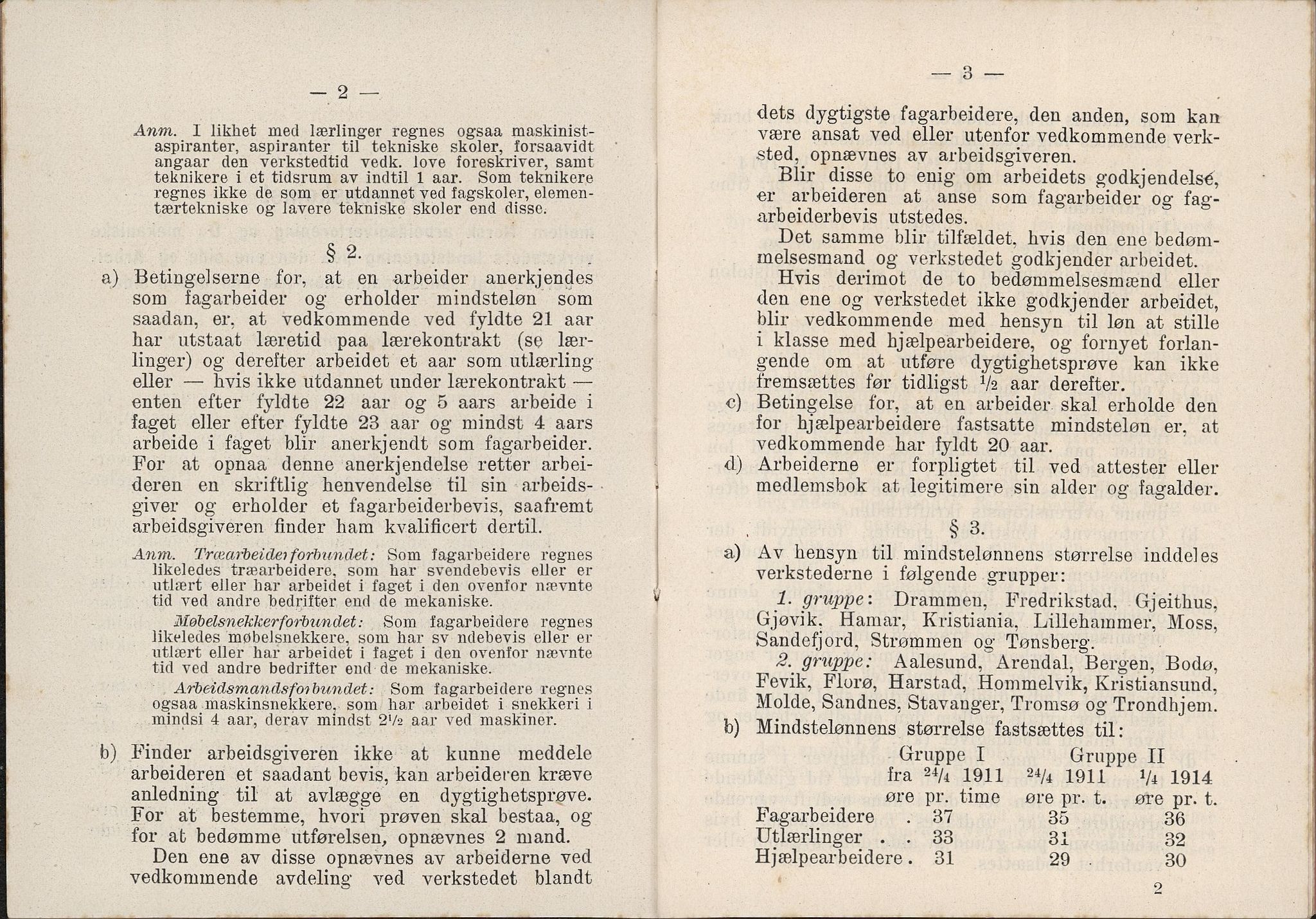 Norsk jern- og metallarbeiderforbund, AAB/ARK-1659/O/L0001/0002: Verkstedsoverenskomsten / Verkstedsoverenskomsten, 1911