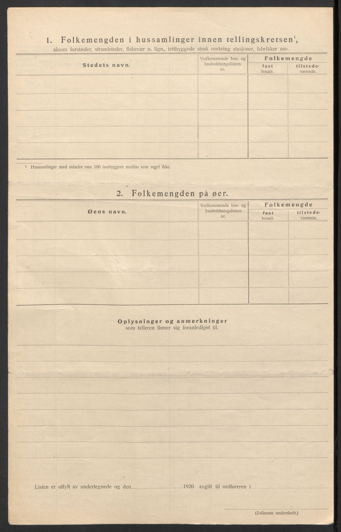 SAH, 1920 census for Biri, 1920, p. 15