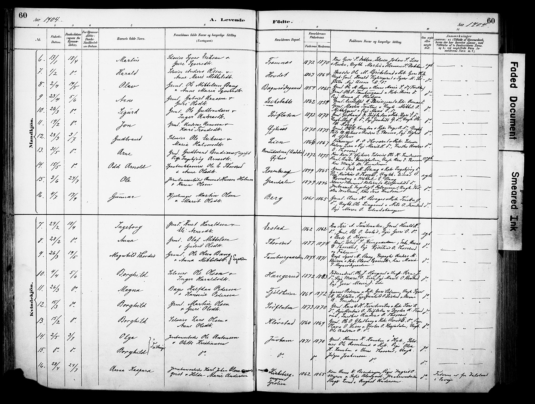 Sør-Aurdal prestekontor, AV/SAH-PREST-128/H/Ha/Haa/L0009: Parish register (official) no. 9, 1886-1906, p. 60