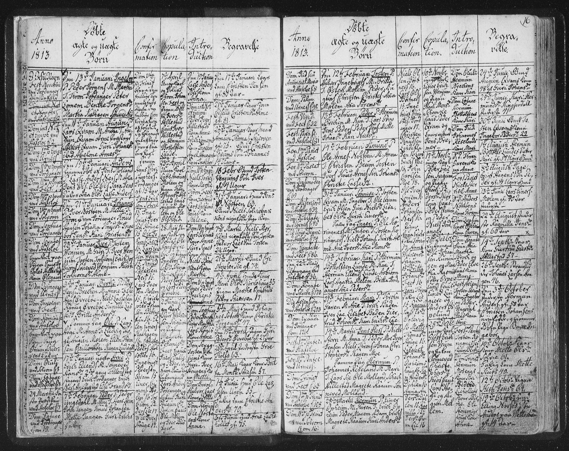 Hafslo sokneprestembete, AV/SAB-A-80301/H/Haa/Haaa/L0003: Parish register (official) no. A 3, 1807-1821, p. 16