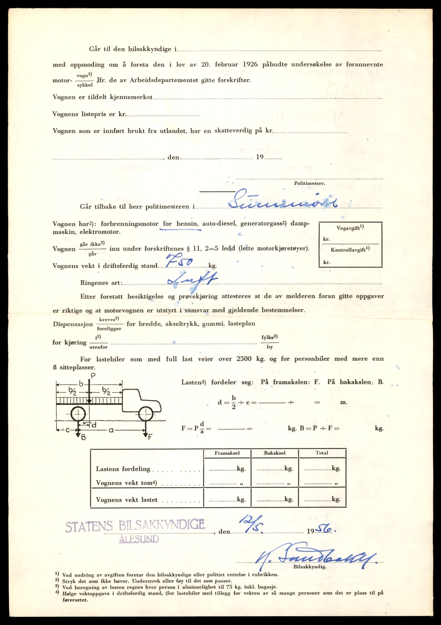 Møre og Romsdal vegkontor - Ålesund trafikkstasjon, AV/SAT-A-4099/F/Fe/L0019: Registreringskort for kjøretøy T 10228 - T 10350, 1927-1998, p. 96