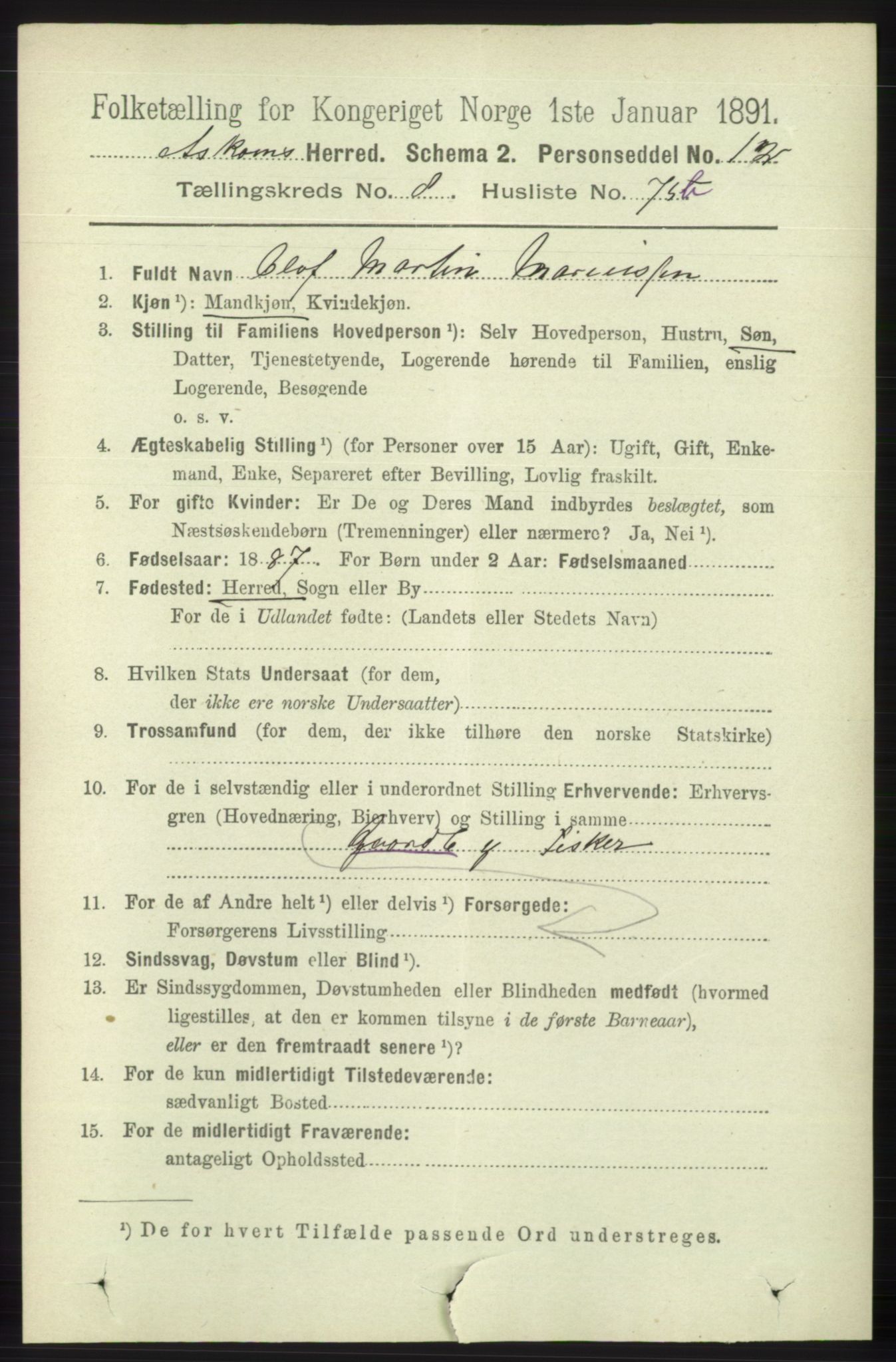 RA, 1891 census for 1247 Askøy, 1891, p. 5885