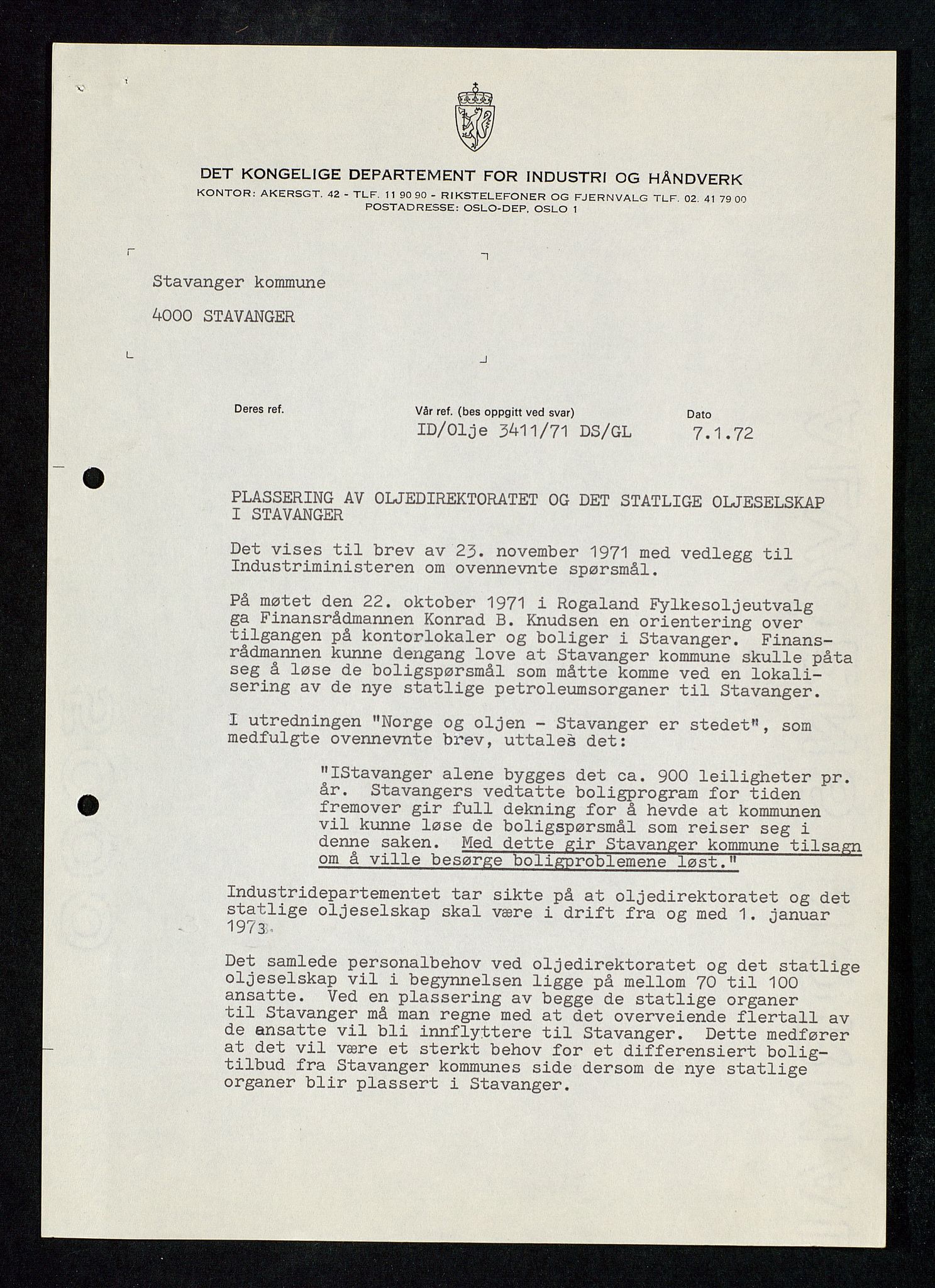 Industridepartementet, Oljekontoret, AV/SAST-A-101348/Db/L0003: Helikopterflyving og helikopterdekk, redningsheis i helikopter, ID Olje, div., 1966-1973, p. 840