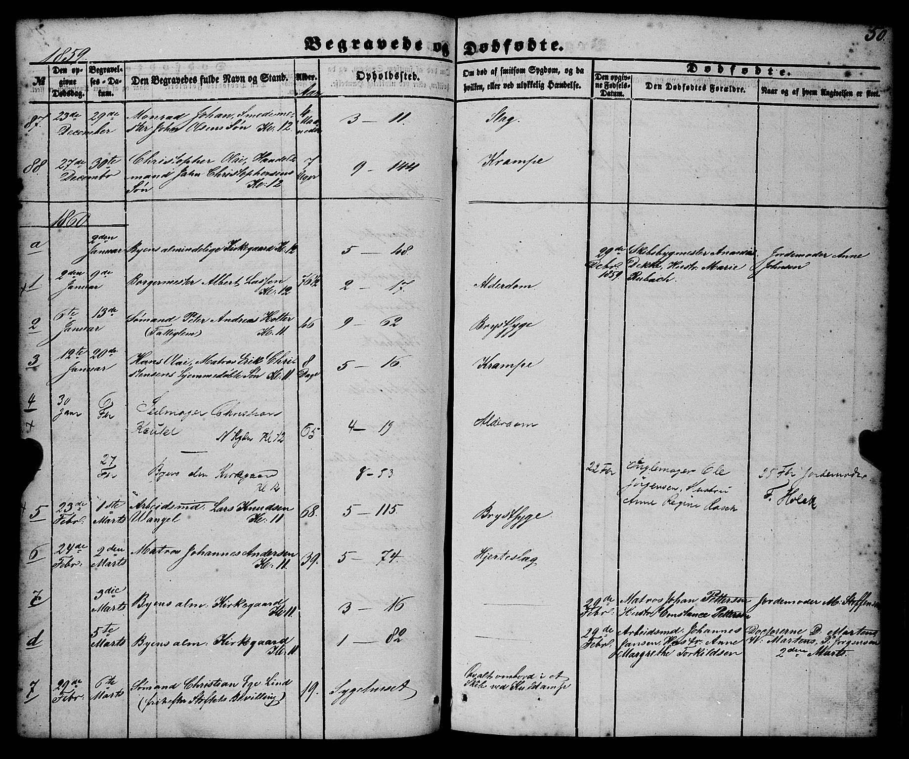 Nykirken Sokneprestembete, AV/SAB-A-77101/H/Haa/L0042: Parish register (official) no. E 2, 1850-1868, p. 50