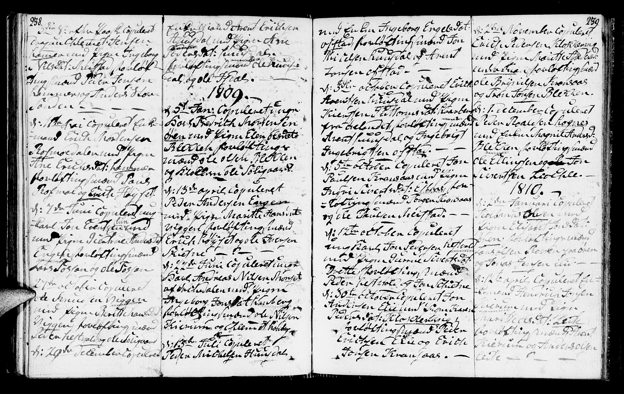Ministerialprotokoller, klokkerbøker og fødselsregistre - Sør-Trøndelag, SAT/A-1456/665/L0769: Parish register (official) no. 665A04, 1803-1816, p. 238-239