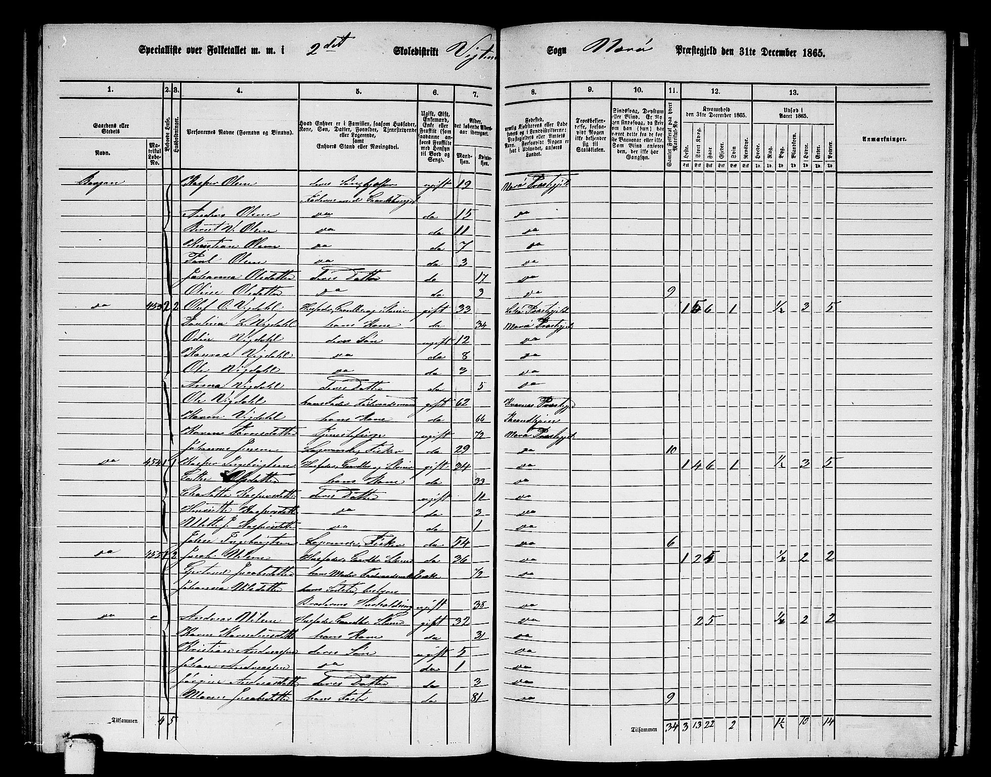 RA, 1865 census for Nærøy, 1865, p. 117