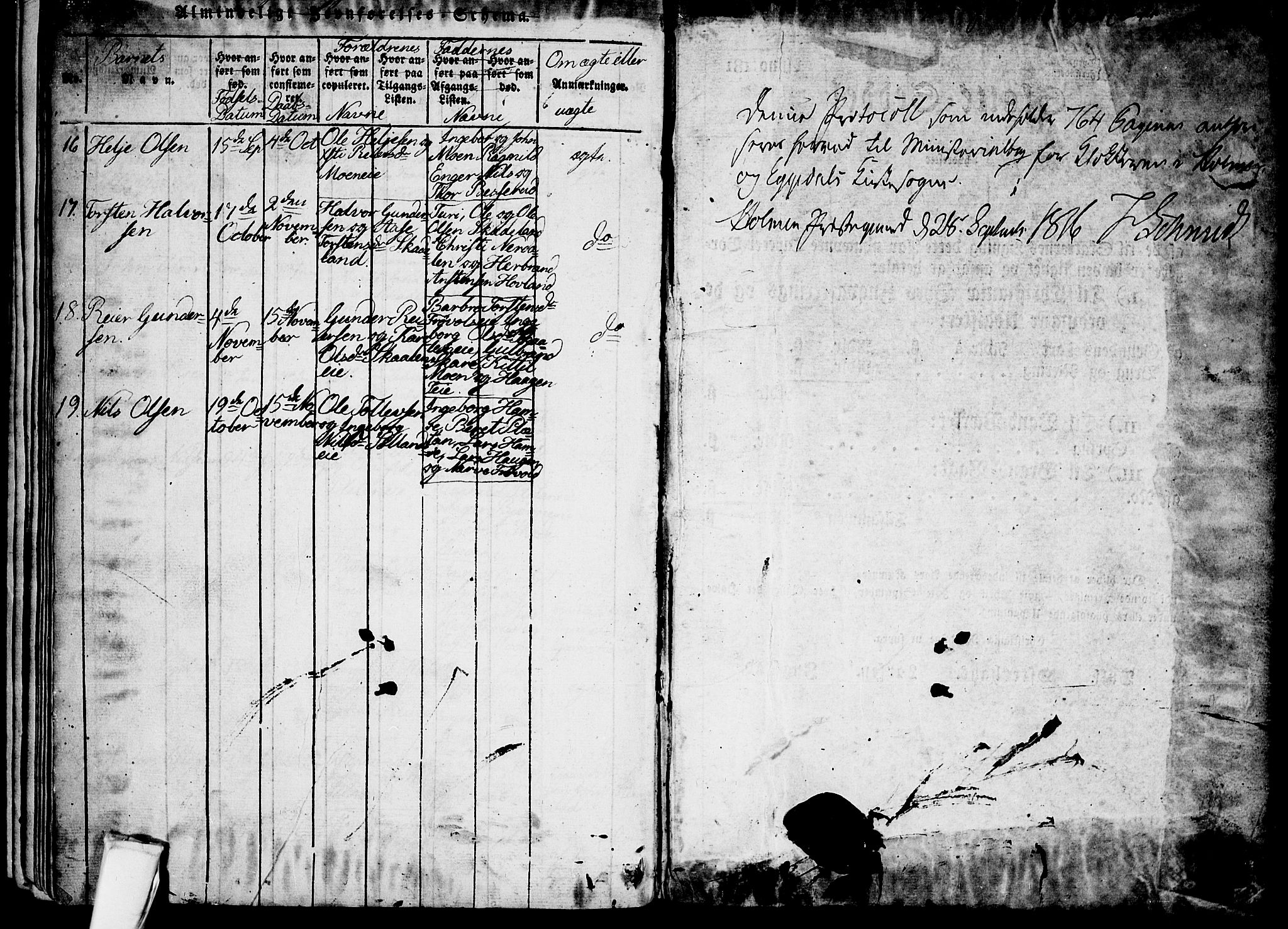 Sigdal kirkebøker, SAKO/A-245/G/Ga/L0001: Parish register (copy) no. I 1 /1, 1816-1835, p. 763-764