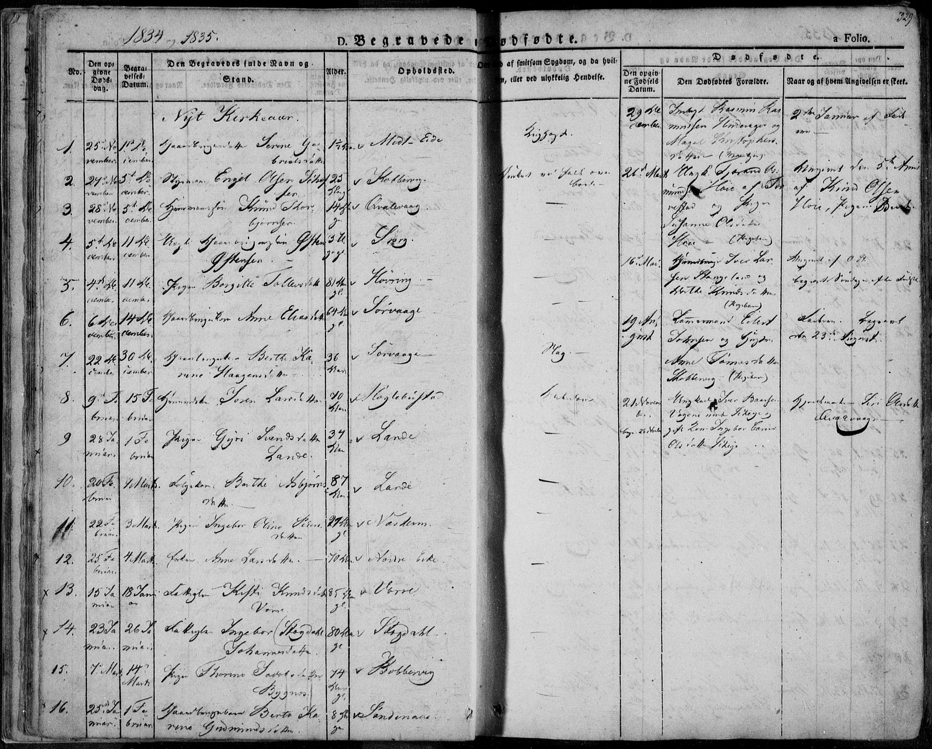 Avaldsnes sokneprestkontor, SAST/A -101851/H/Ha/Haa/L0005: Parish register (official) no. A 5.2, 1825-1841, p. 329