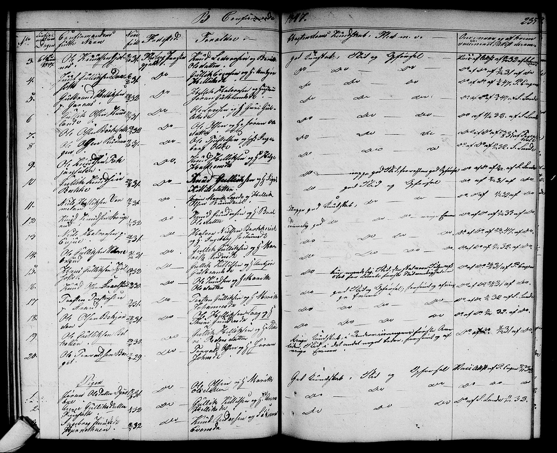 Flesberg kirkebøker, AV/SAKO-A-18/G/Ga/L0002: Parish register (copy) no. I 2, 1834-1860, p. 235