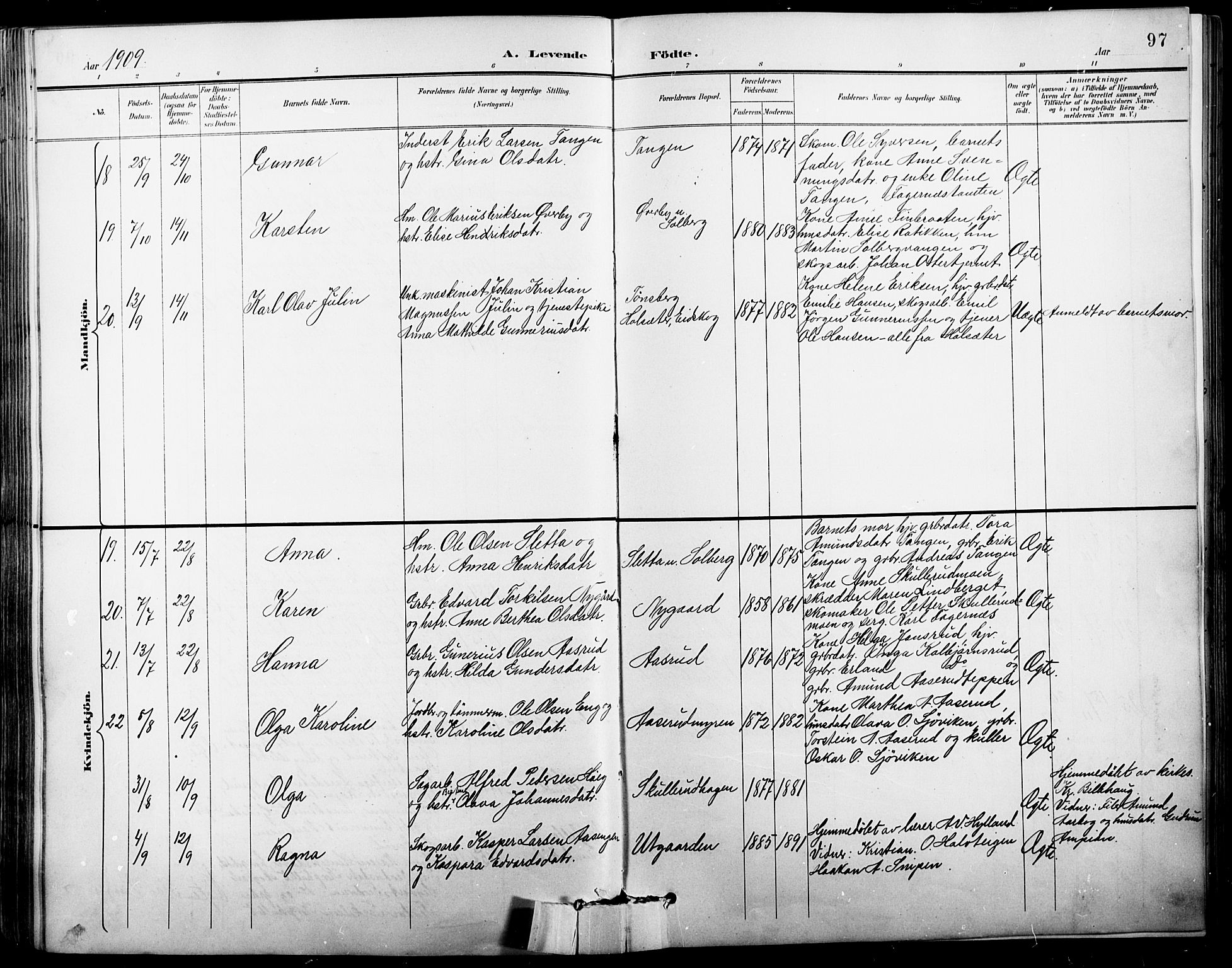 Vinger prestekontor, AV/SAH-PREST-024/H/Ha/Hab/L0004: Parish register (copy) no. 4, 1895-1920, p. 97