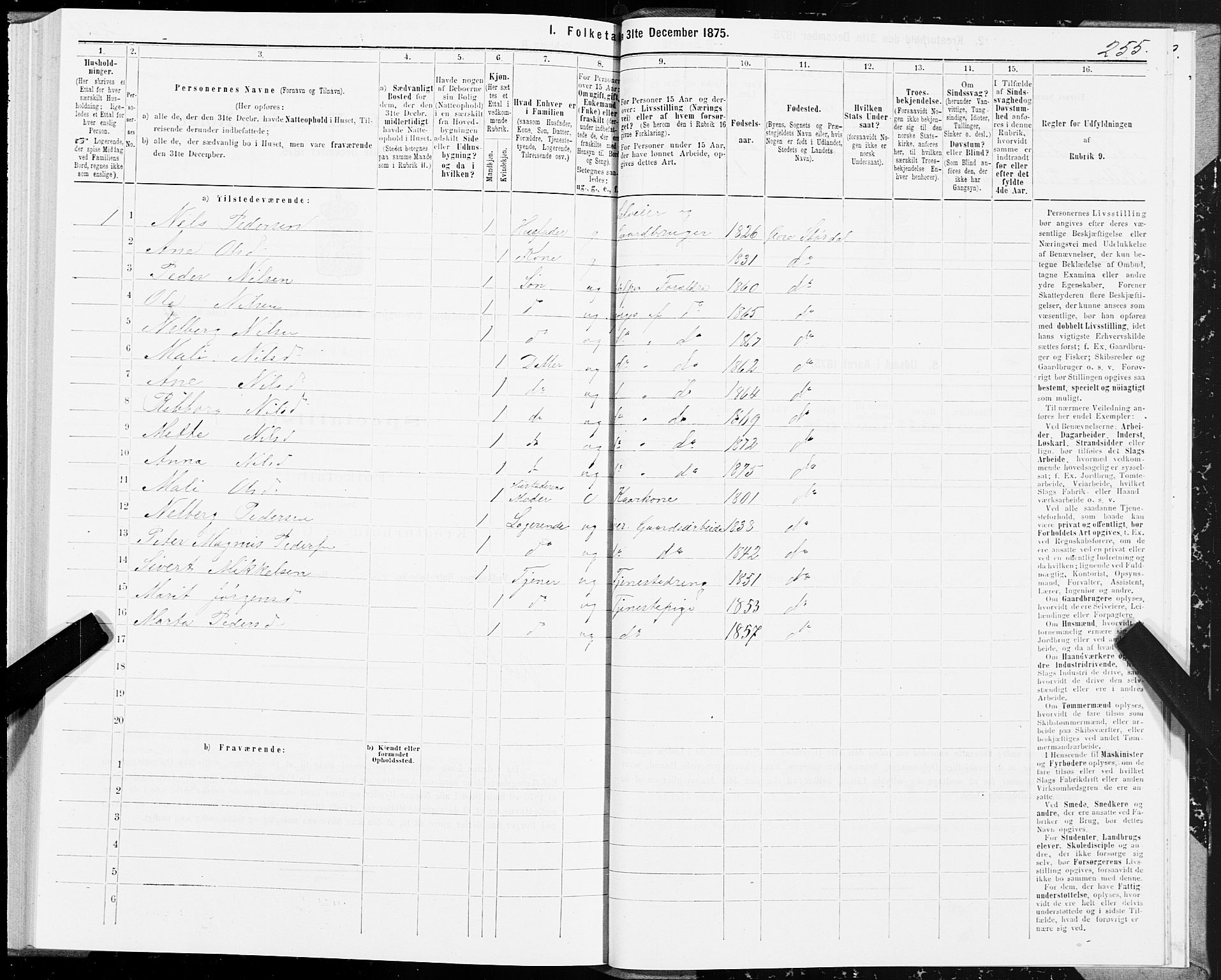 SAT, 1875 census for 1711P Øvre Stjørdal, 1875, p. 2255