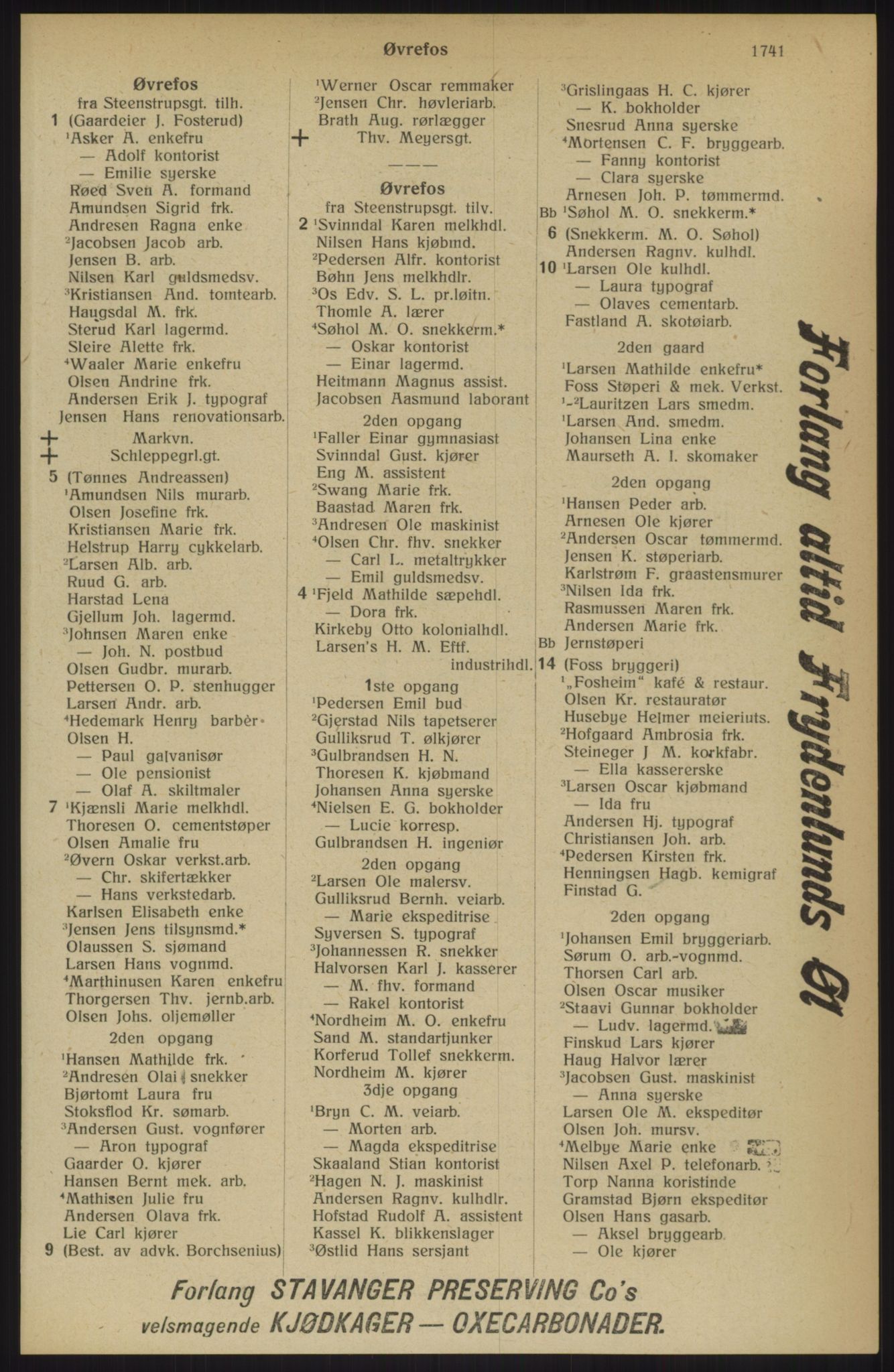 Kristiania/Oslo adressebok, PUBL/-, 1914, p. 1741
