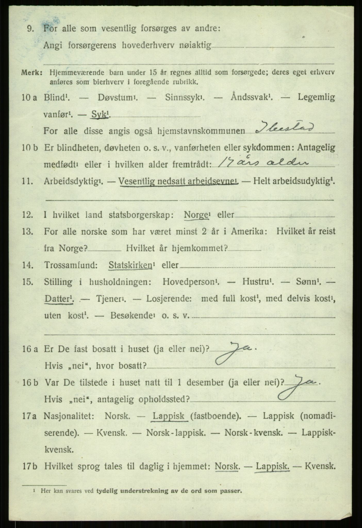 SATØ, 1920 census for Ibestad, 1920, p. 3938