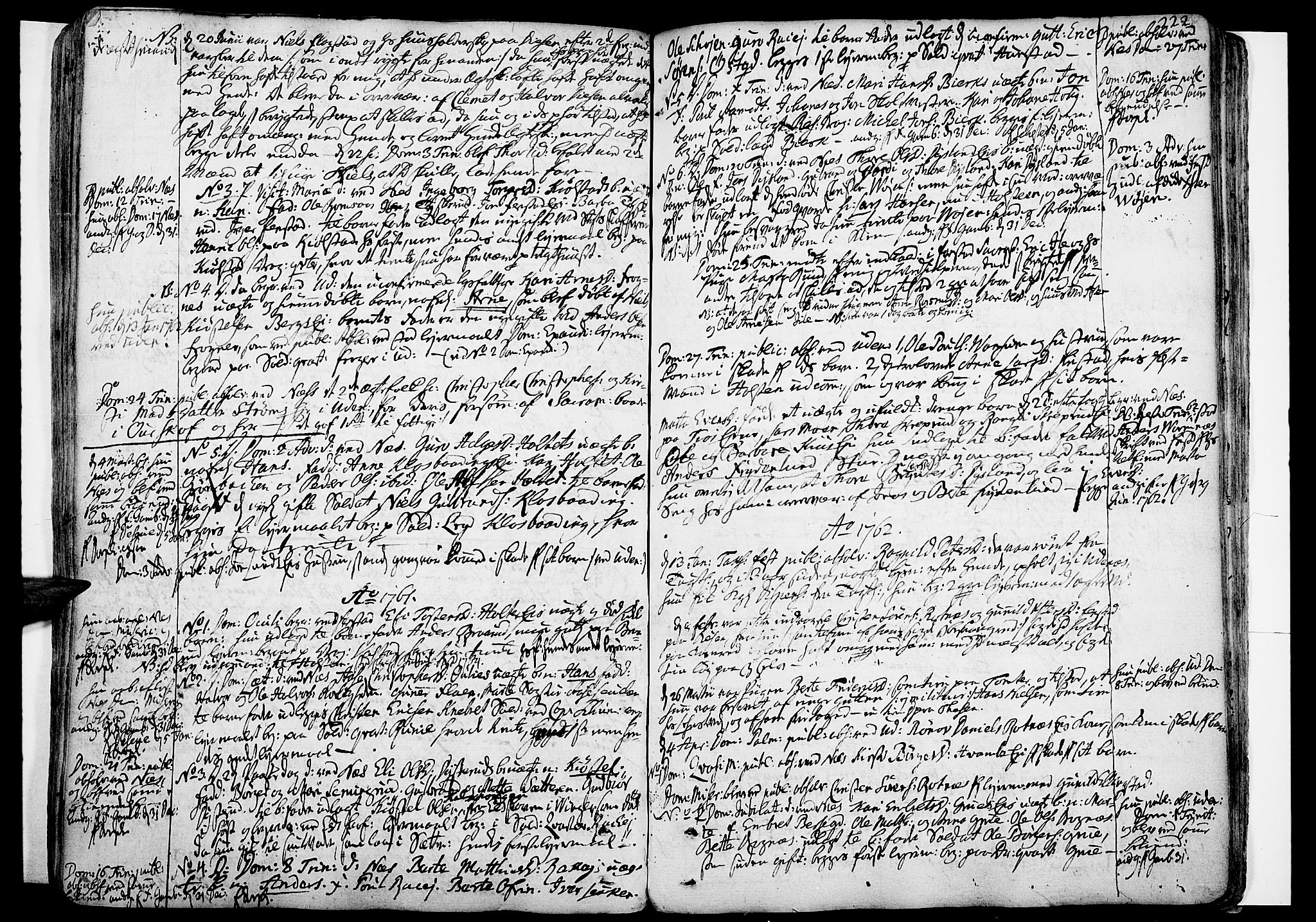 Nes prestekontor Kirkebøker, SAO/A-10410/F/Fa/L0003: Parish register (official) no. I 3, 1734-1781, p. 222