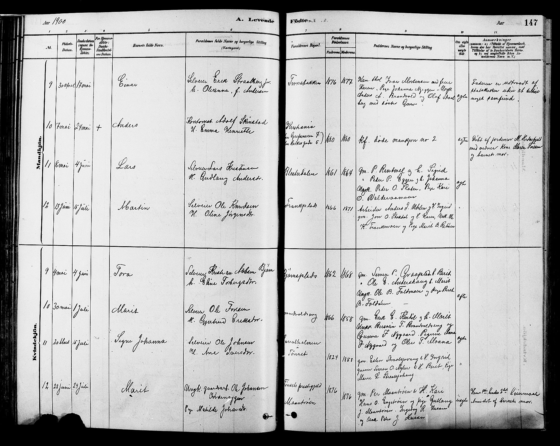 Alvdal prestekontor, AV/SAH-PREST-060/H/Ha/Hab/L0003: Parish register (copy) no. 3, 1878-1907, p. 147