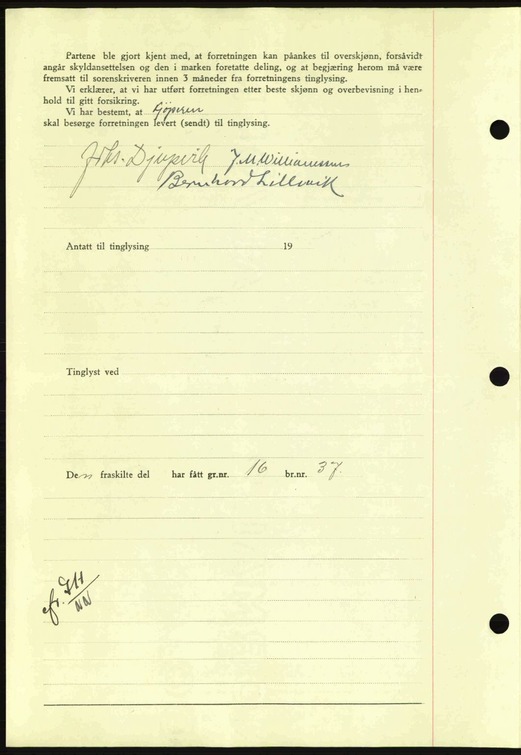 Nordmøre sorenskriveri, AV/SAT-A-4132/1/2/2Ca: Mortgage book no. A93, 1942-1942, Diary no: : 2046/1942