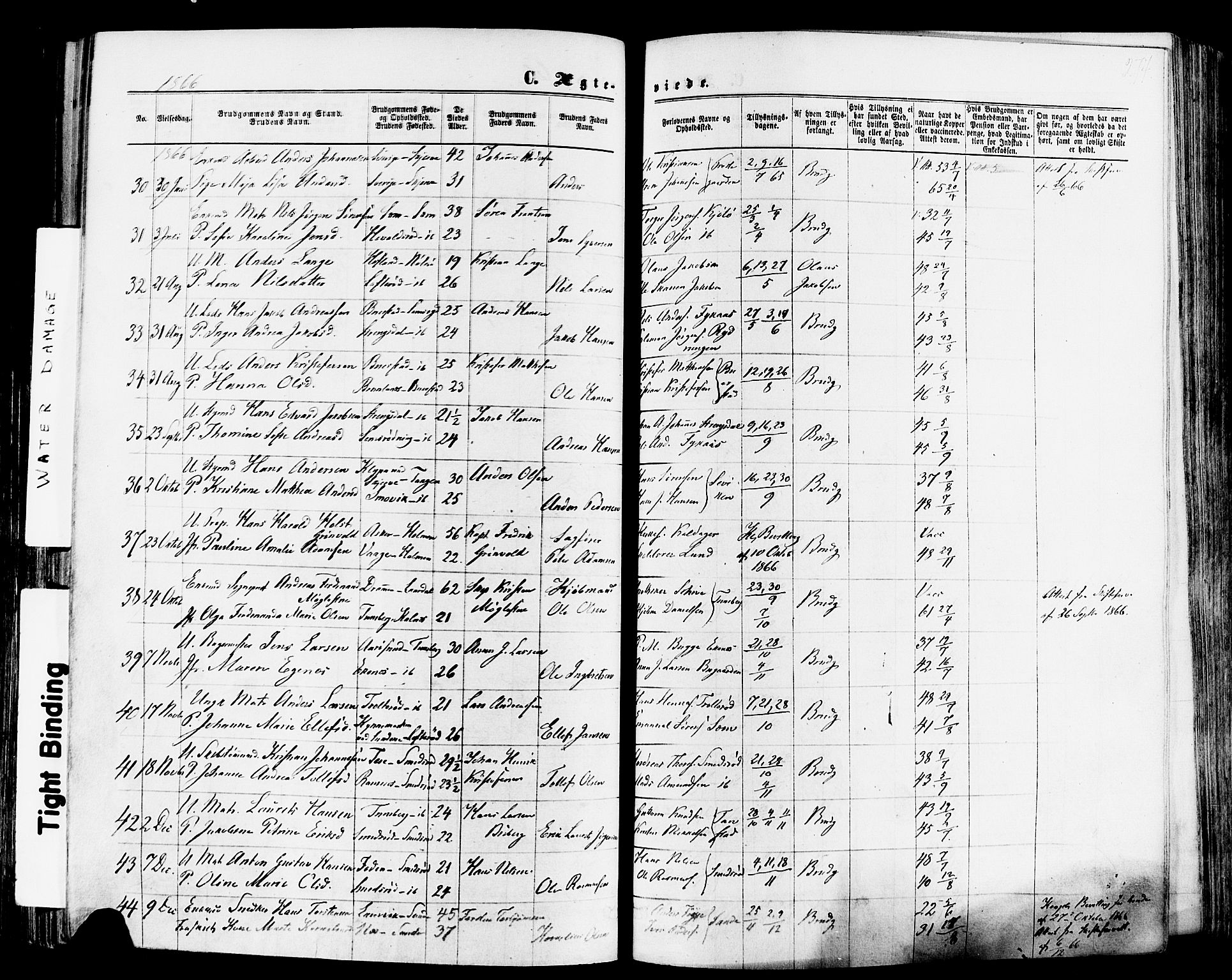 Nøtterøy kirkebøker, AV/SAKO-A-354/F/Fa/L0007: Parish register (official) no. I 7, 1865-1877, p. 274