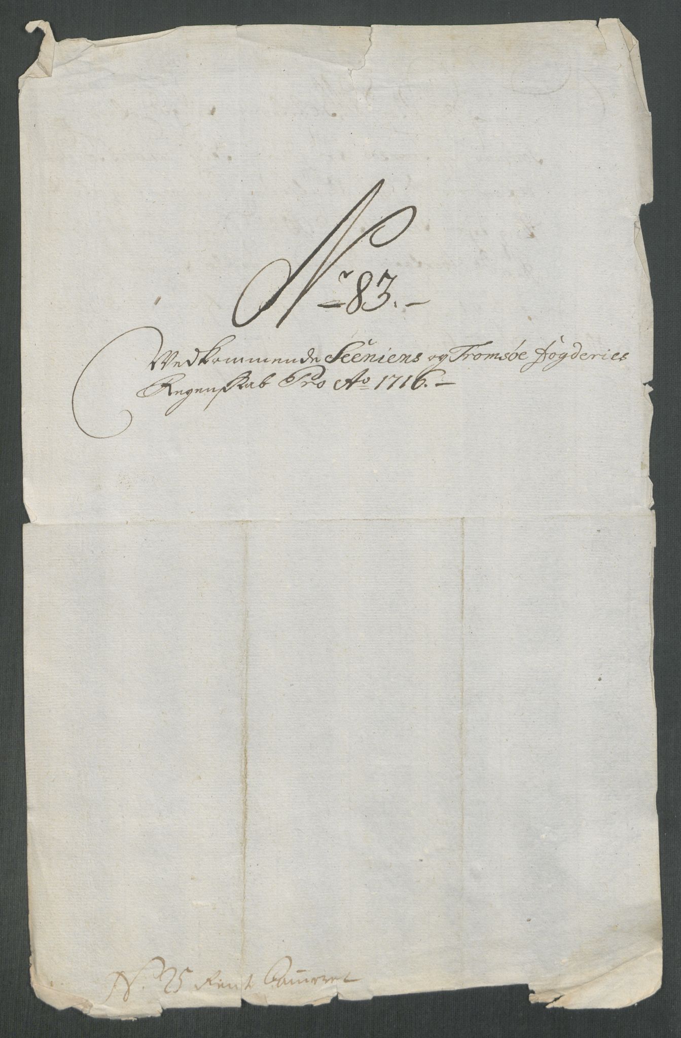 Rentekammeret inntil 1814, Reviderte regnskaper, Fogderegnskap, AV/RA-EA-4092/R68/L4762: Fogderegnskap Senja og Troms, 1716, p. 380