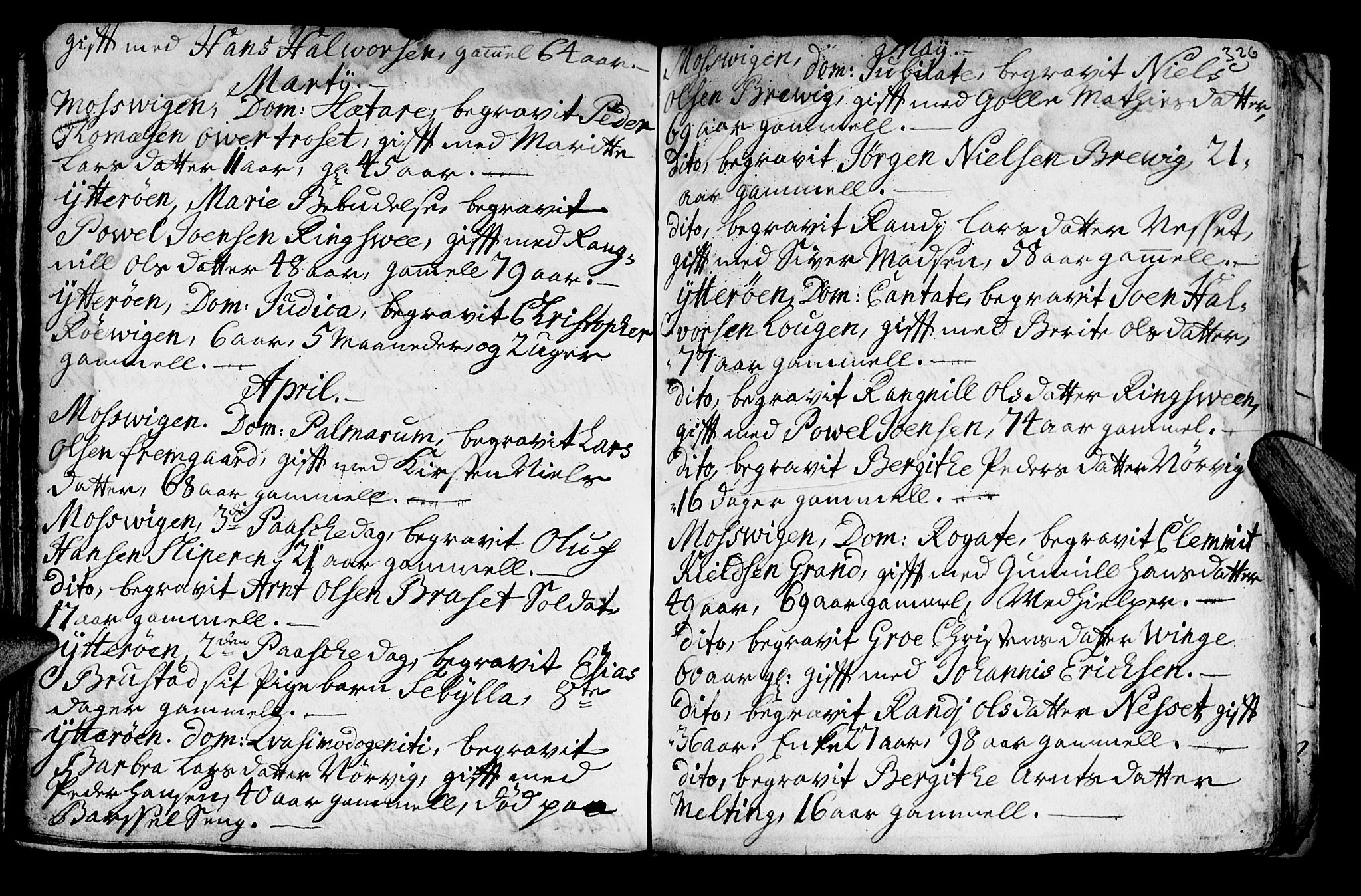 Ministerialprotokoller, klokkerbøker og fødselsregistre - Nord-Trøndelag, SAT/A-1458/722/L0215: Parish register (official) no. 722A02, 1718-1755, p. 326