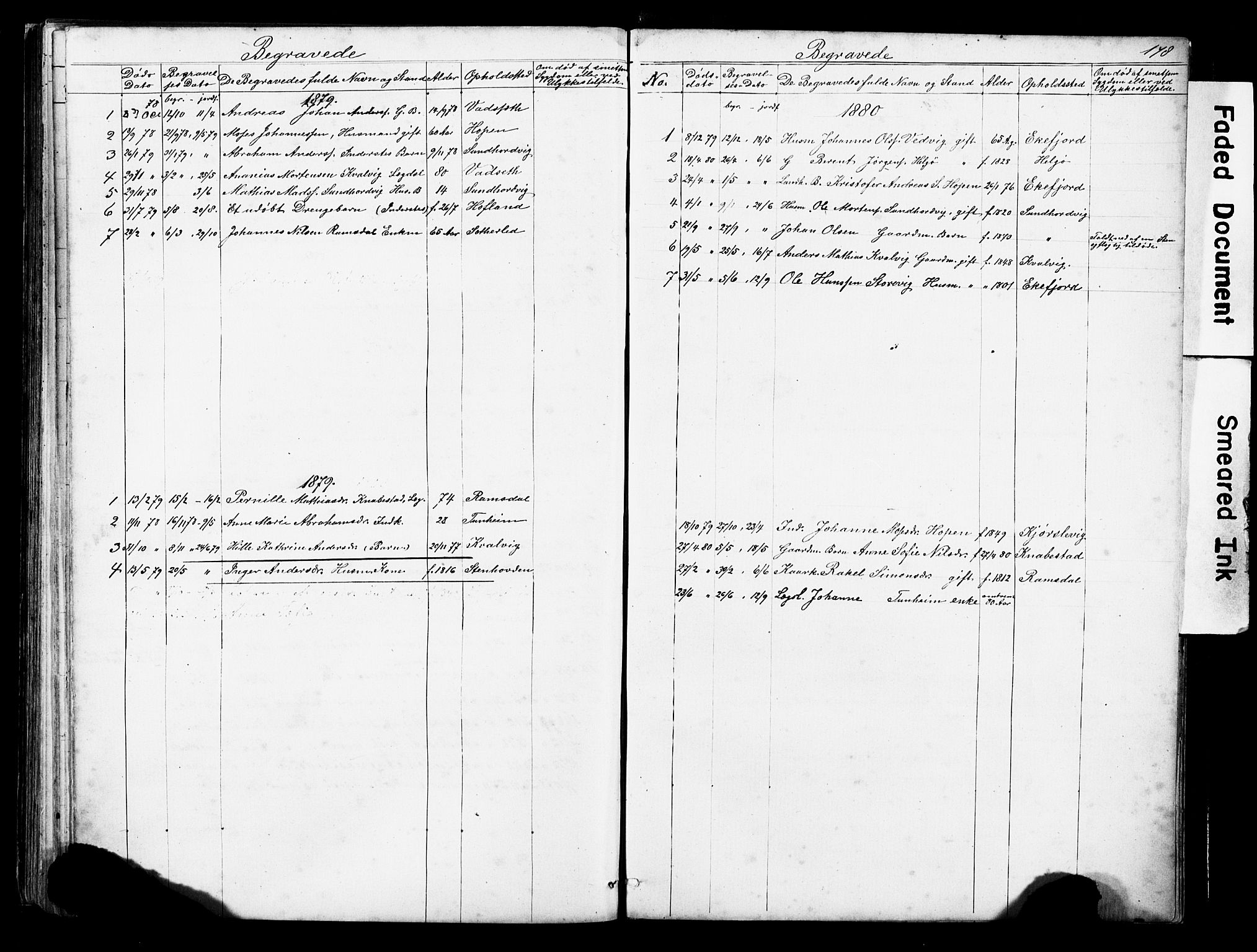 Kinn sokneprestembete, AV/SAB-A-80801/H/Hab/Habe/L0001: Parish register (copy) no. E 1, 1864-1899, p. 178