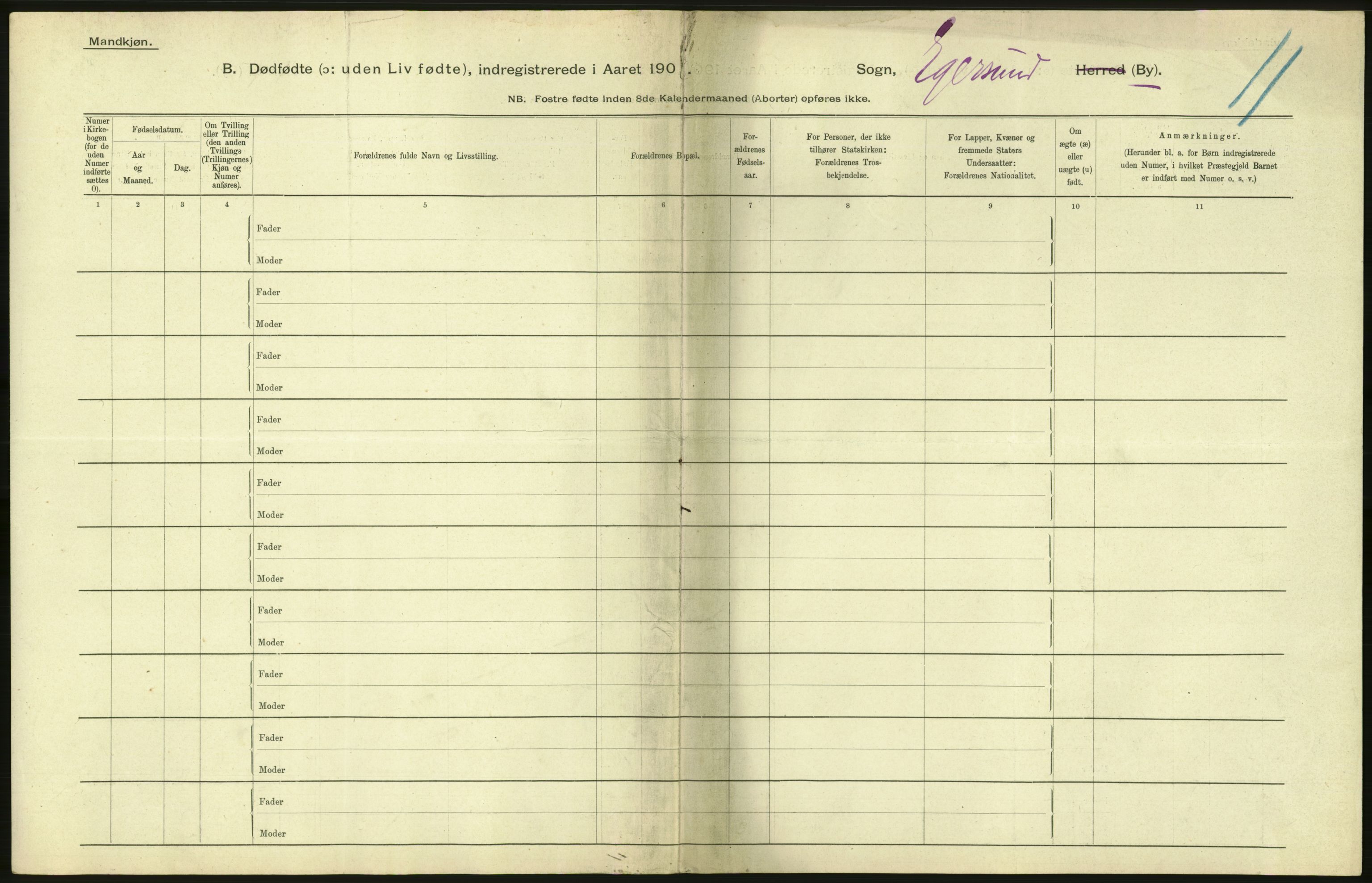 Statistisk sentralbyrå, Sosiodemografiske emner, Befolkning, RA/S-2228/D/Df/Dfa/Dfab/L0027: Smålenes amt - Finnmarkens amt: Dødfødte. Byer, 1904, p. 176