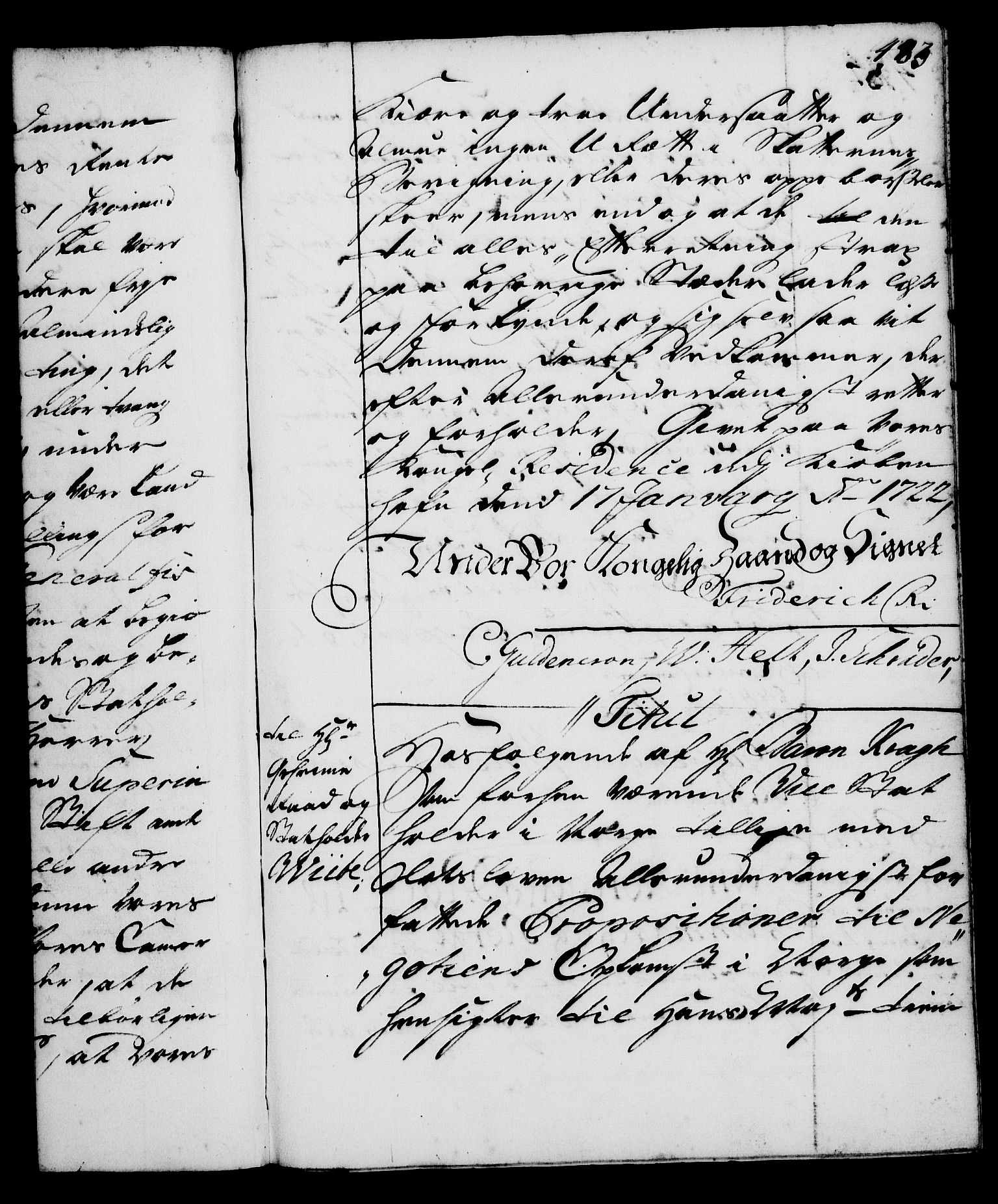 Rentekammeret, Kammerkanselliet, RA/EA-3111/G/Gg/Gga/L0001: Norsk ekspedisjonsprotokoll med register (merket RK 53.1), 1720-1723, p. 483