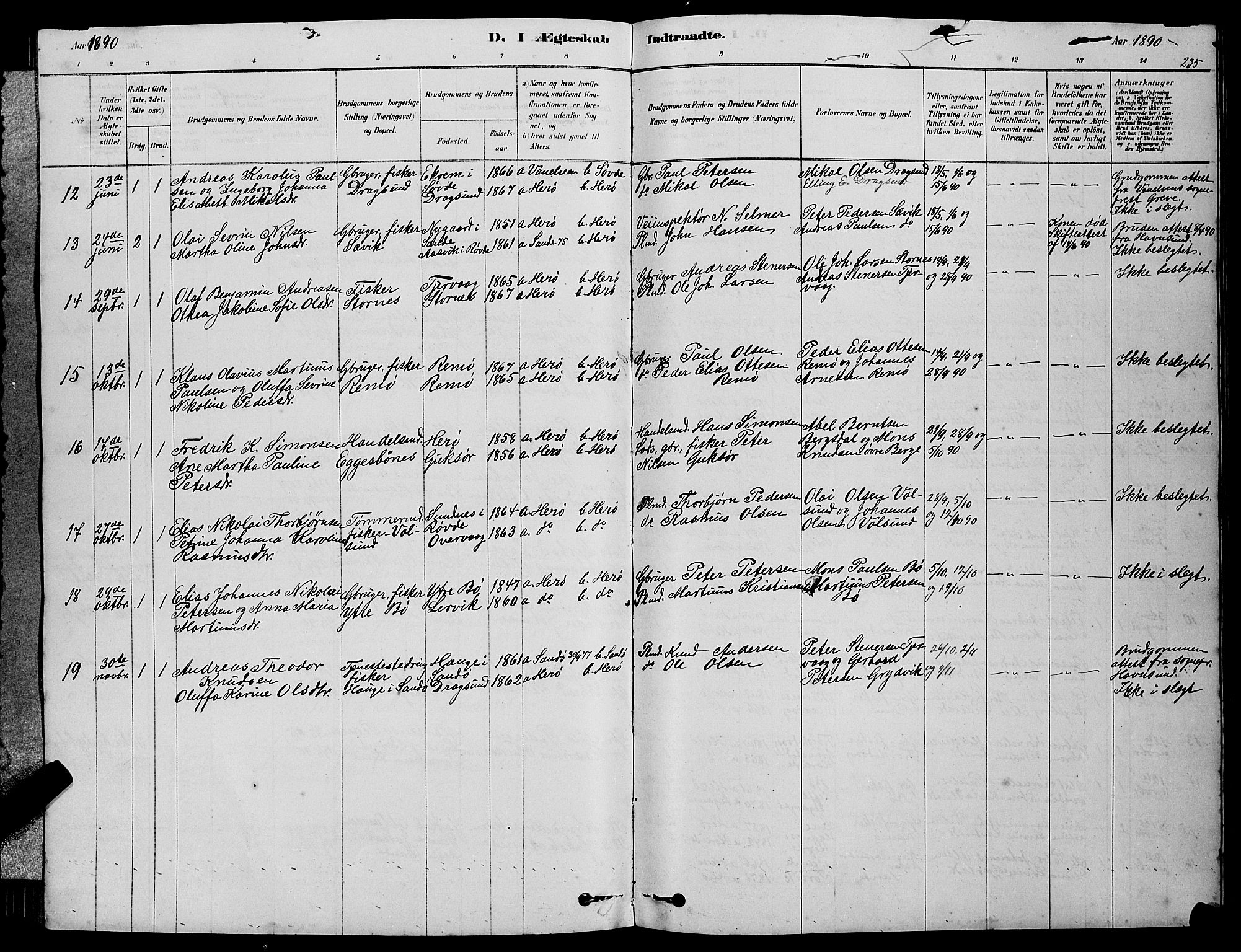 Ministerialprotokoller, klokkerbøker og fødselsregistre - Møre og Romsdal, AV/SAT-A-1454/507/L0081: Parish register (copy) no. 507C04, 1878-1898, p. 235